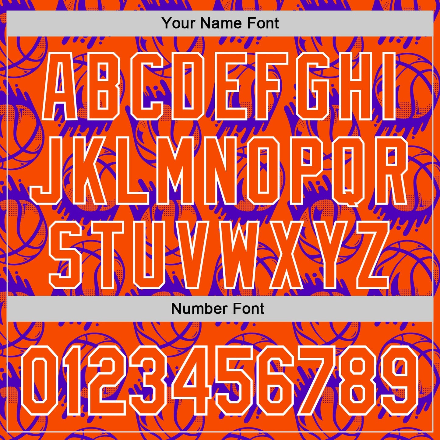 Custom Orange White Comic Doodle Ballgame 3D Pattern Design Authentic Baseball Jersey view 5