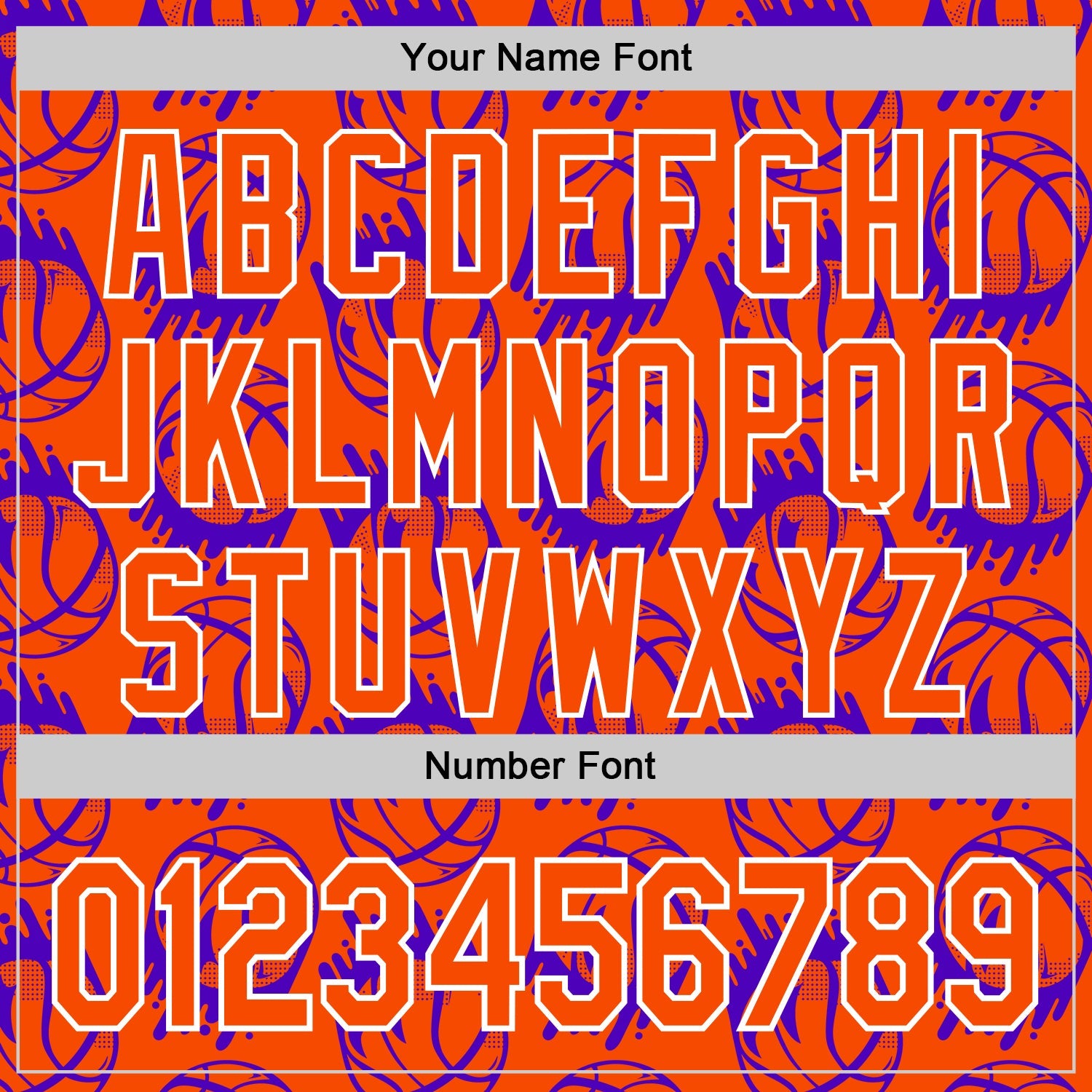 Custom Orange White Comic Doodle Ballgame 3D Pattern Design Authentic Baseball Jersey view 5