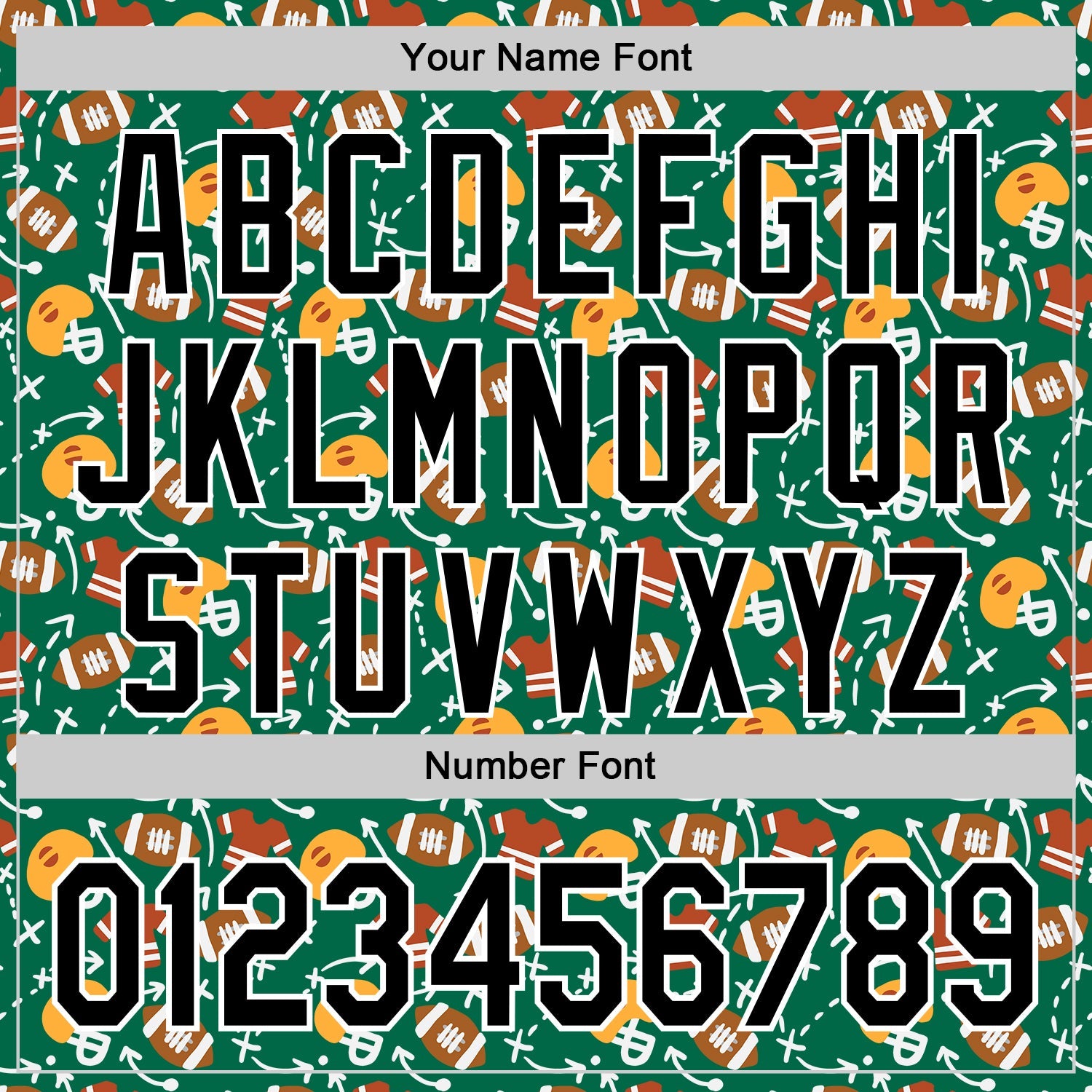 Custom Kelly Green Black-White Comic Doodle Ballgame 3D Pattern Design Authentic Baseball Jersey view 5