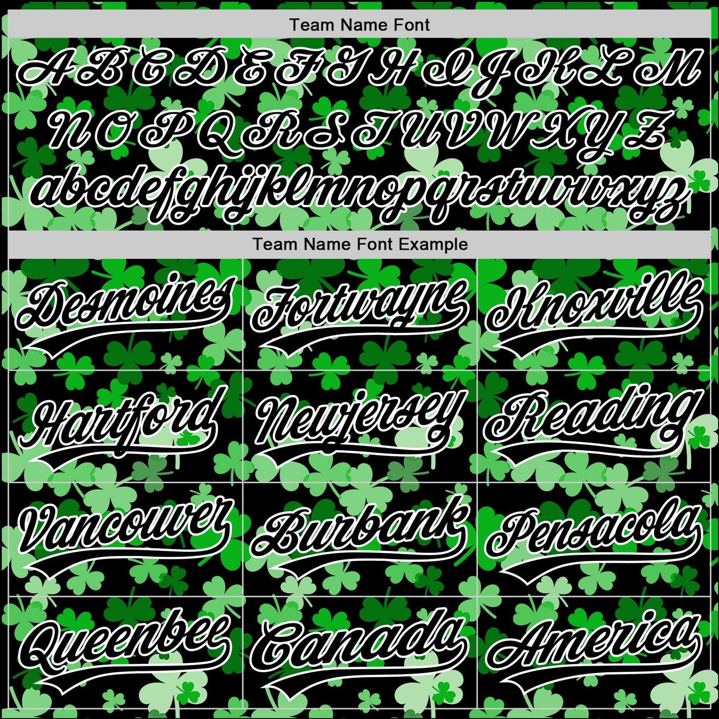 Custom Black White 3D St. Patrick's Day Shamrock Authentic Baseball Jersey view 4