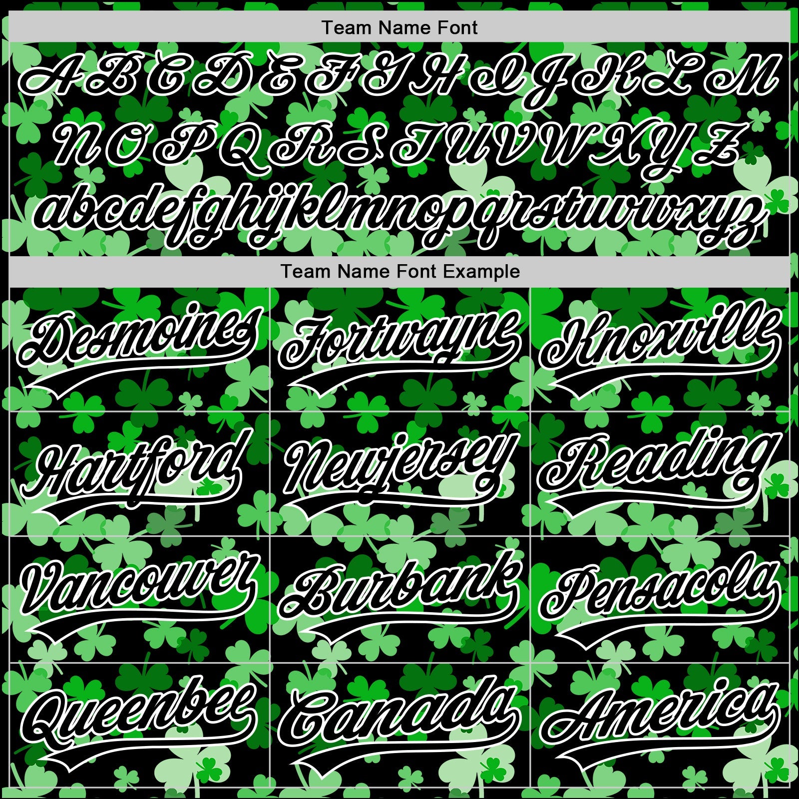 Custom Black White 3D St. Patrick's Day Shamrock Authentic Baseball Jersey view 4