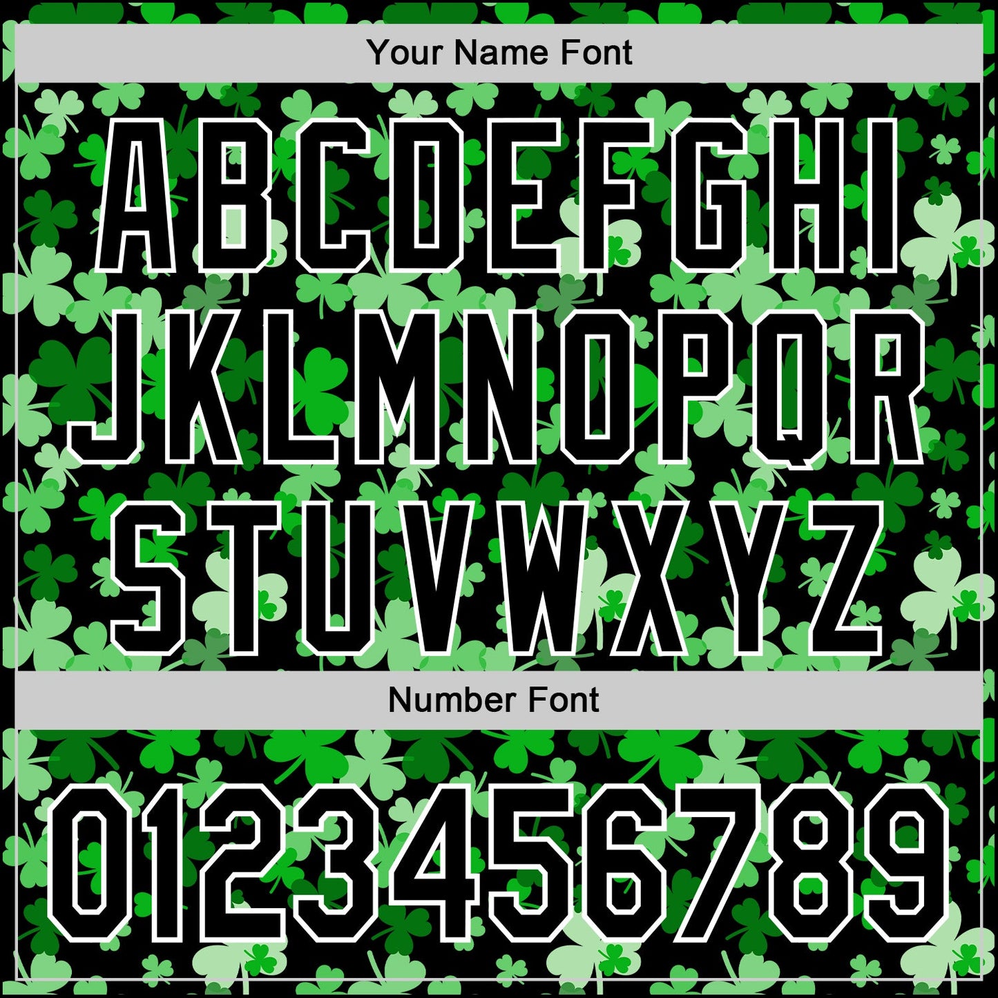 Custom Black White 3D St. Patrick's Day Shamrock Authentic Baseball Jersey view 5