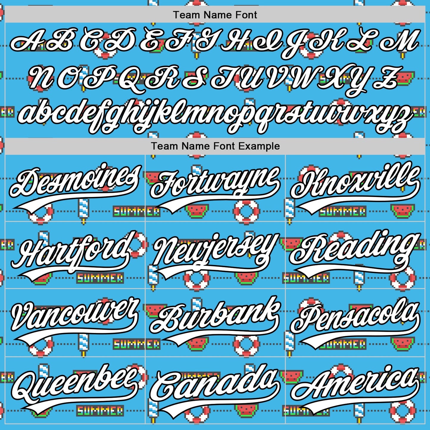 Custom Sky Blue White-Black 3D Hawaii Summer Fruit Watermelon Authentic Baseball Jersey view 4