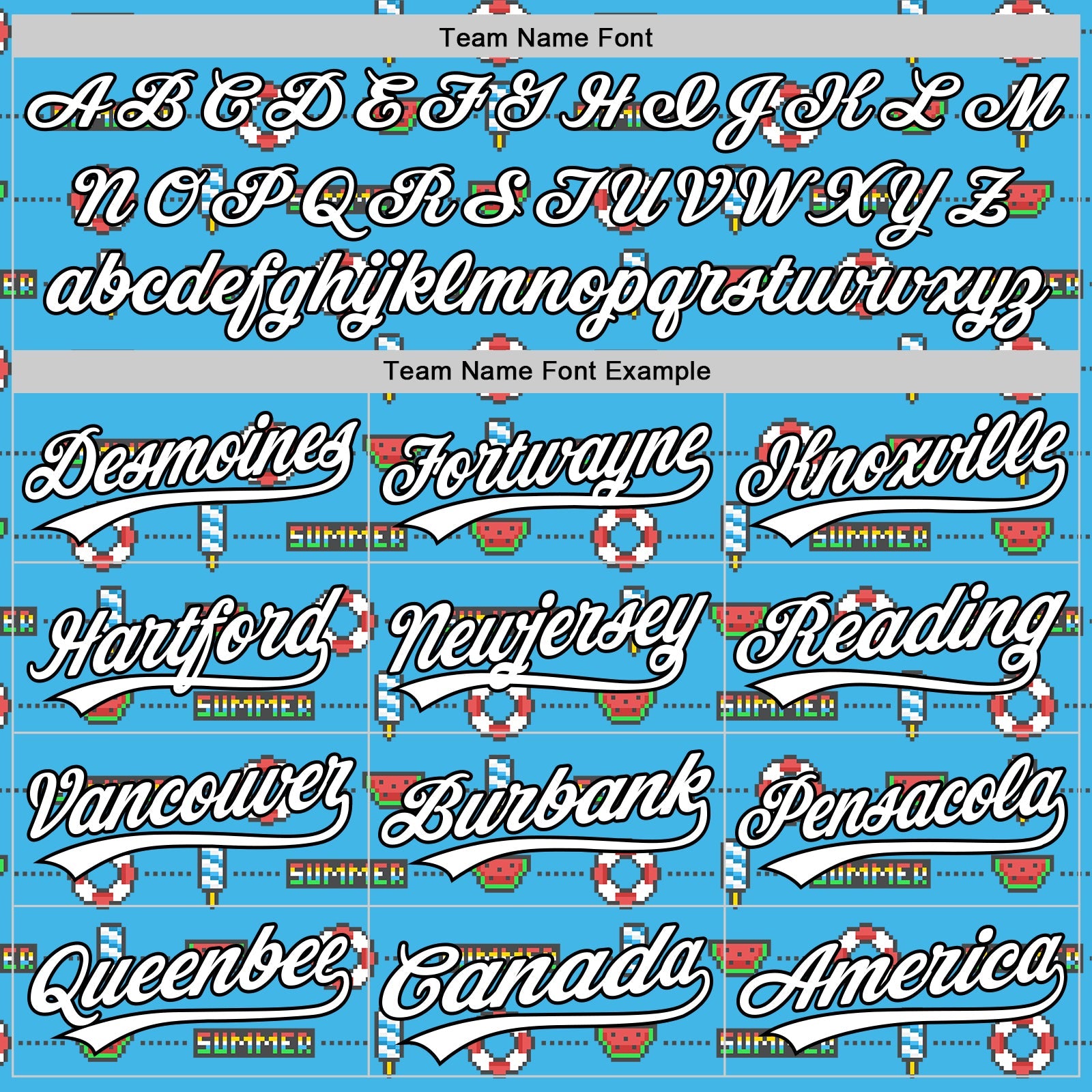 Custom Sky Blue White-Black 3D Hawaii Summer Fruit Watermelon Authentic Baseball Jersey view 4