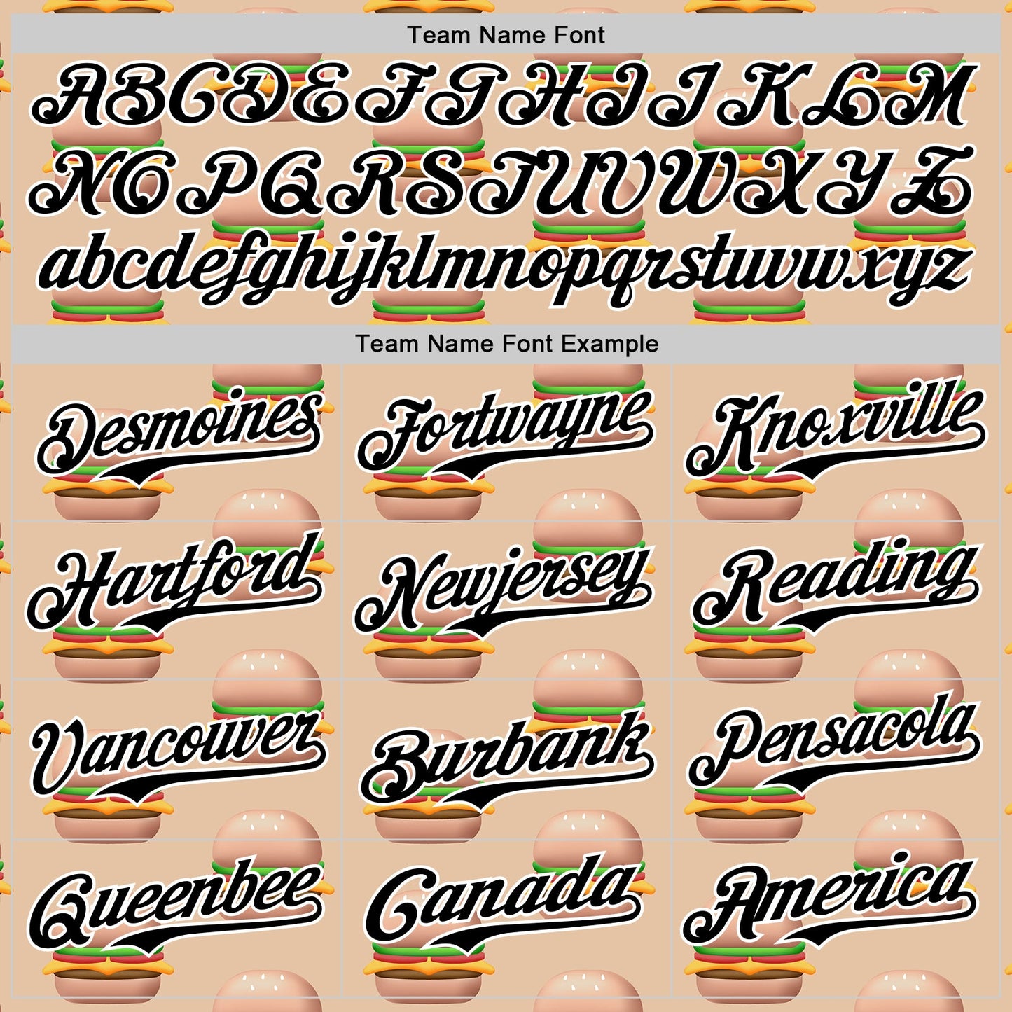 Custom Vegas Gold Black-White 3D Pattern Design Foodie Fast Food Burger Authentic Baseball Jersey view 4