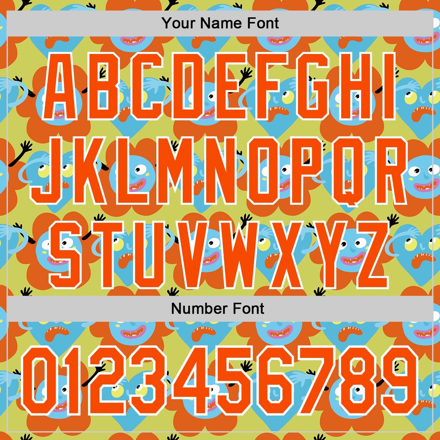 Custom Neon Yellow Orange-White 3D Pattern Design Funny Cartoon Flower And Heart Authentic Baseball Jersey view 5