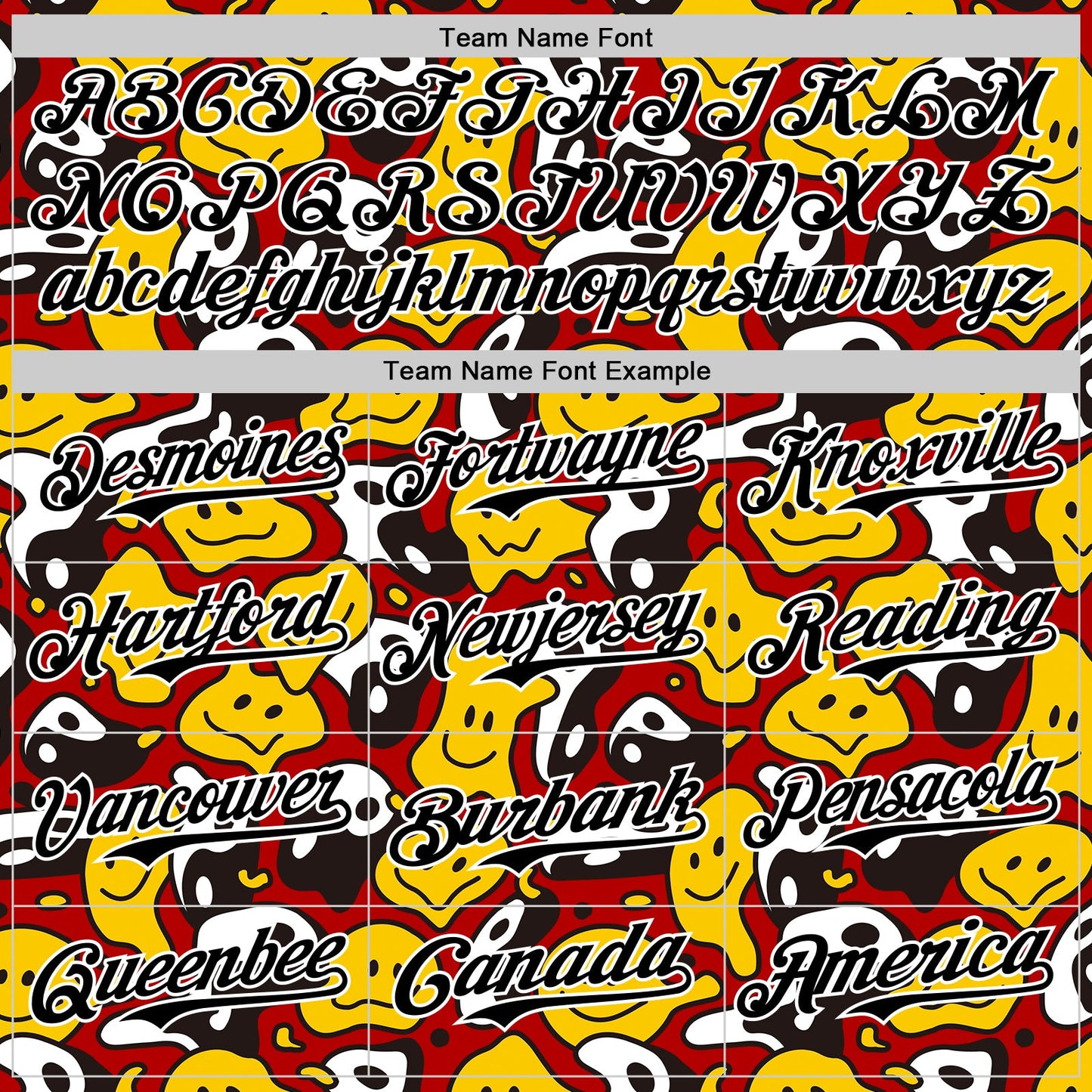 Custom Red Black-White 3D Pattern Design Funny Cartoon Emoji Smile Face And Yin Yang Authentic Baseball Jersey view 4