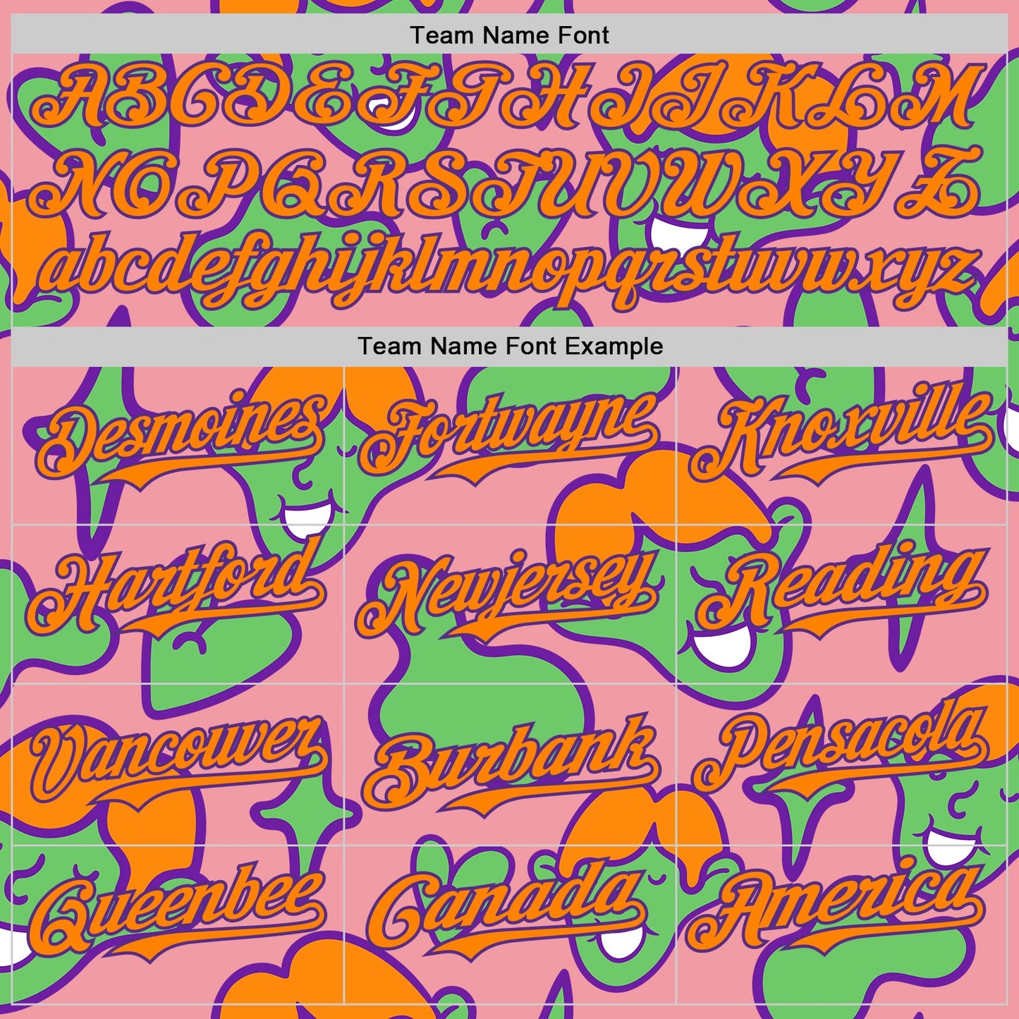 Custom Medium Pink Bay Orange-Purple 3D Pattern Design Funny Cartoon Kid Authentic Baseball Jersey view 4