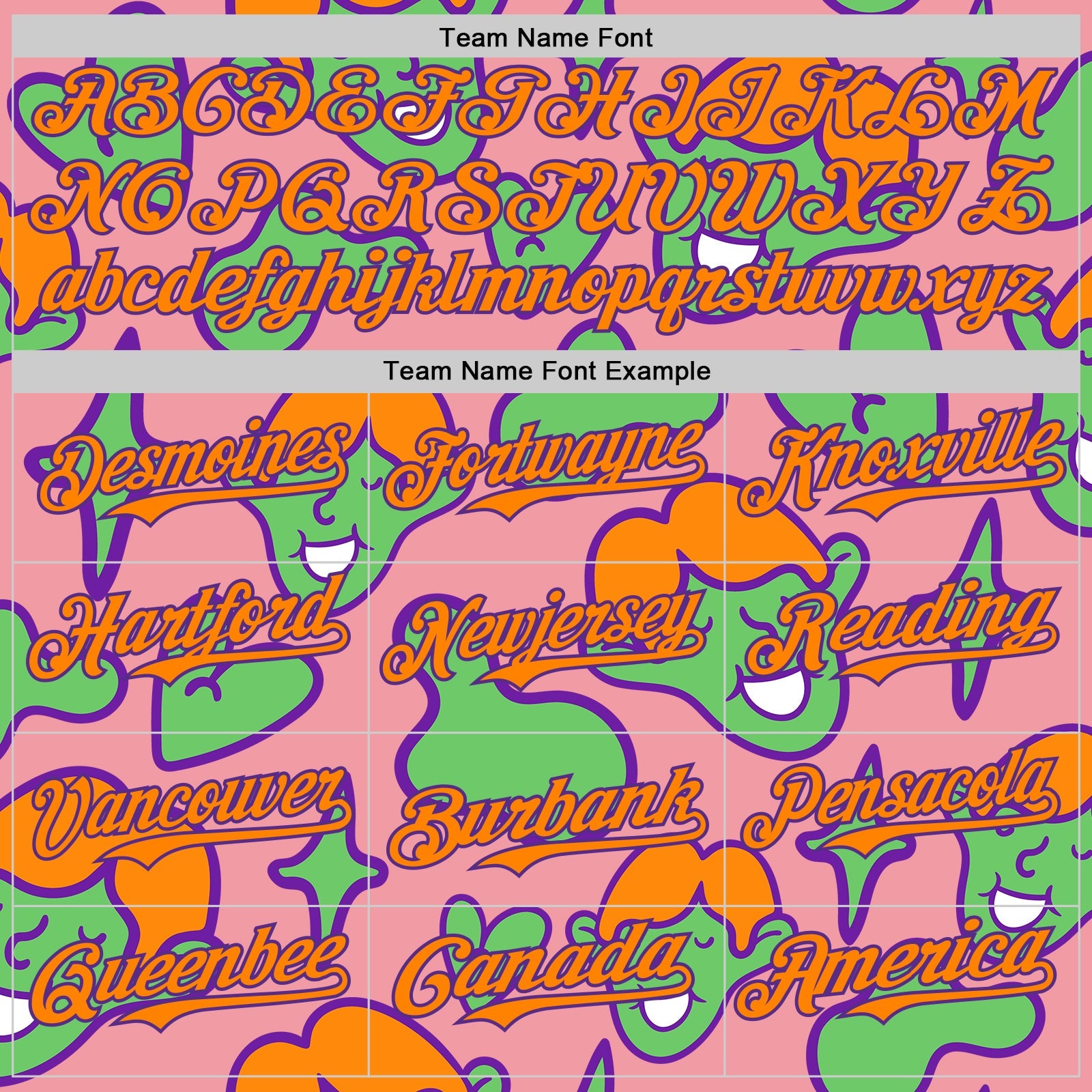 Custom Medium Pink Bay Orange-Purple 3D Pattern Design Funny Cartoon Kid Authentic Baseball Jersey view 4