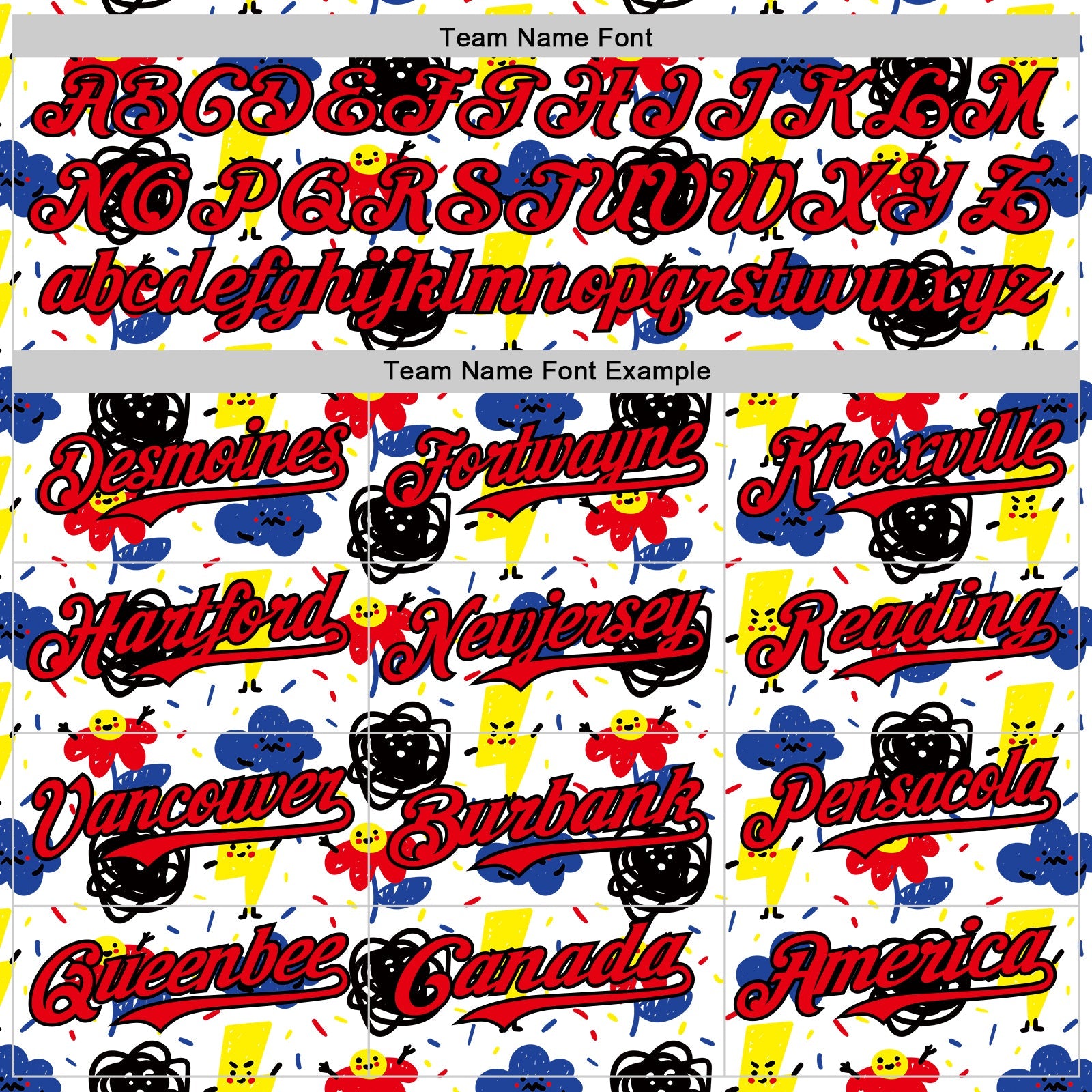 Custom White Fire Red-Black 3D Pattern Design Funny Cartoon Flower Cloud Lightning Authentic Baseball Jersey view 4