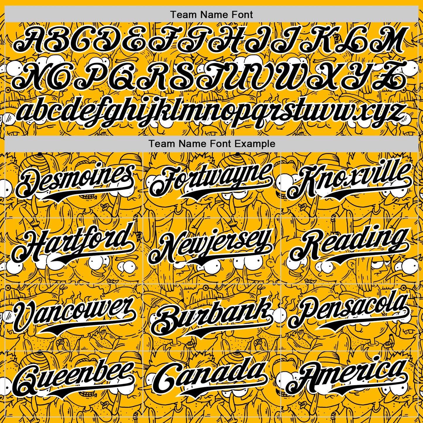 Custom Gold Black-White 3D Pattern Design Funny Cartoon People Authentic Baseball Jersey view 4