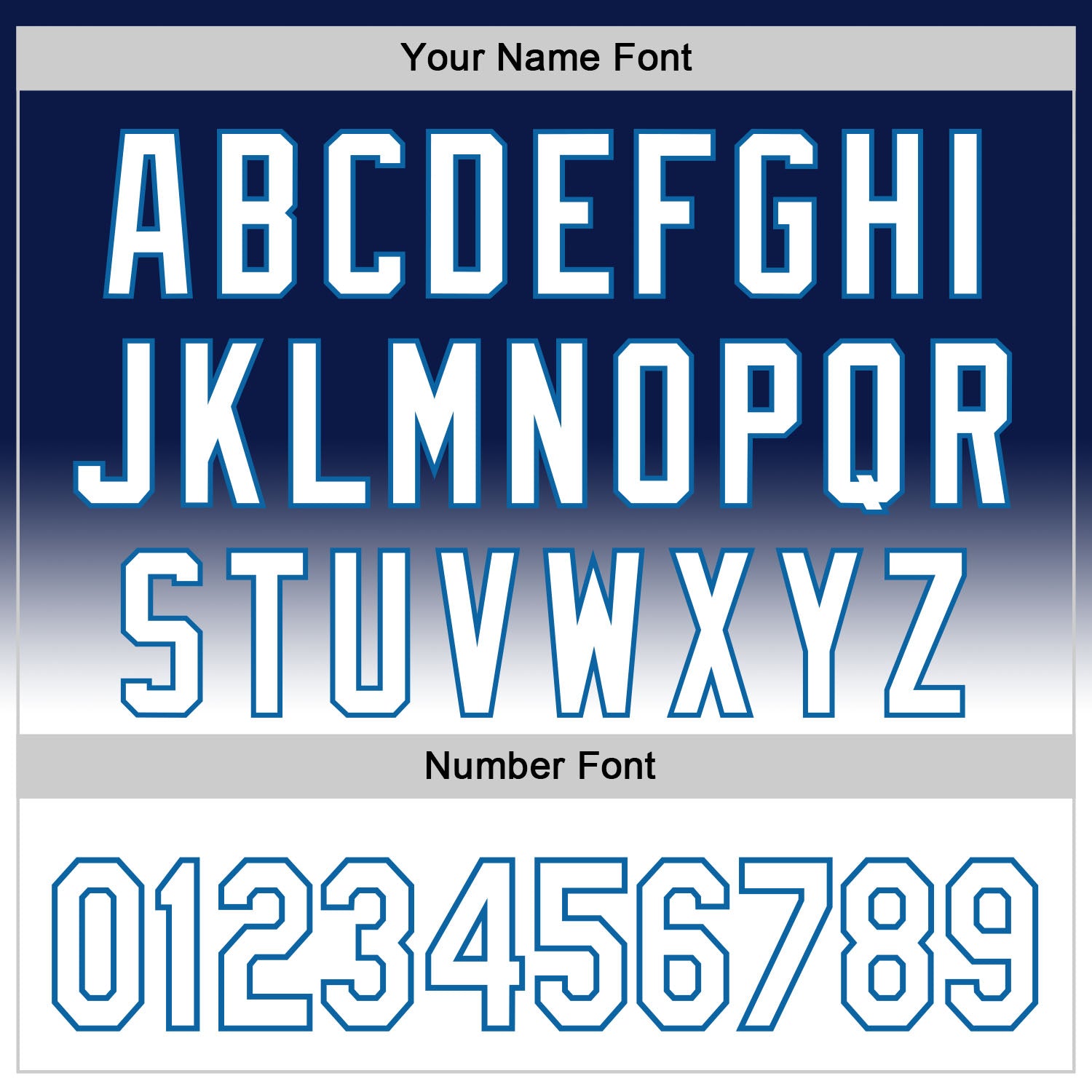 Custom Navy White-Blue 3D Pattern Design Father's Day Fade Authentic Baseball Jersey view 4