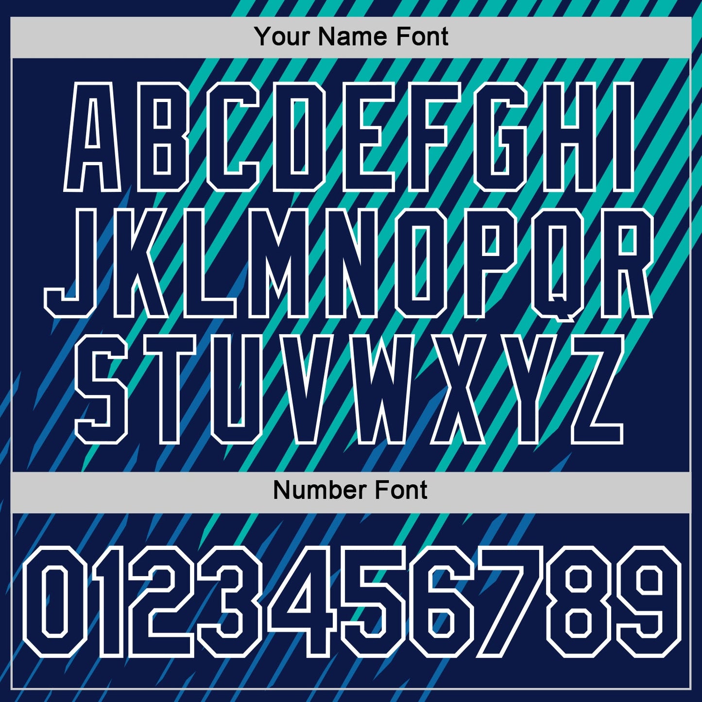 Custom Navy Blue-Aqua 3D Esports Performance T-Shirt view 4