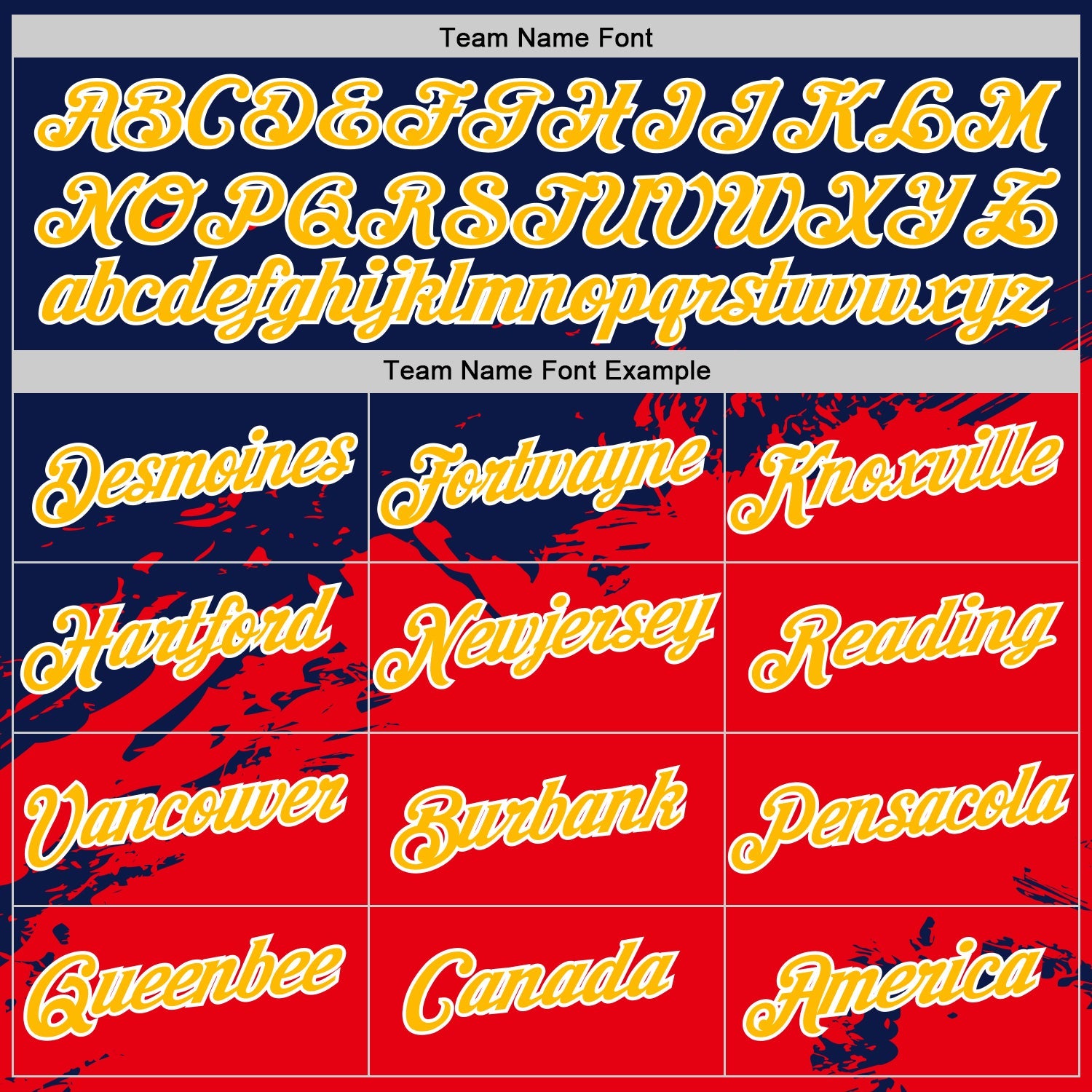 Custom Navy Gold-Fire Red 3D Esports Performance T-Shirt view 3