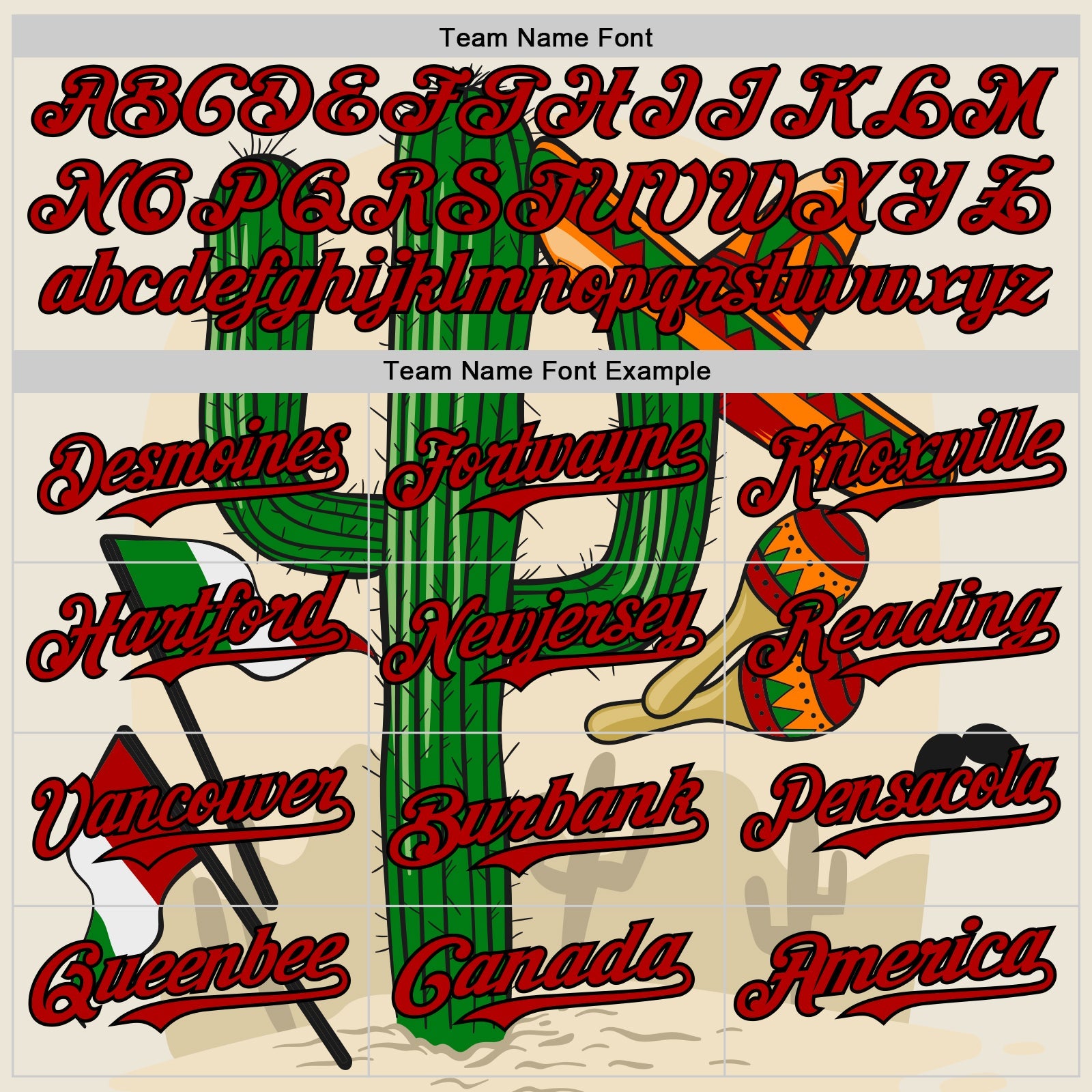 Custom Cream Red-Black 3D Mexican Festival Cactus Sombrero And Flag Cinco de Mayo Authentic Baseball Jersey view 4