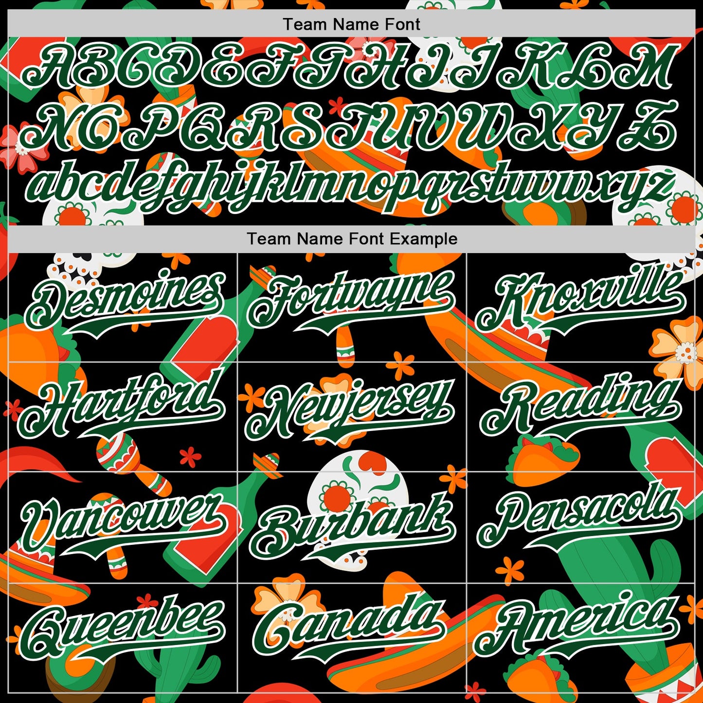 Custom Black Green-White 3D Mexican Festival Sombrero And Skull Cinco de Mayo Authentic Baseball Jersey view 4