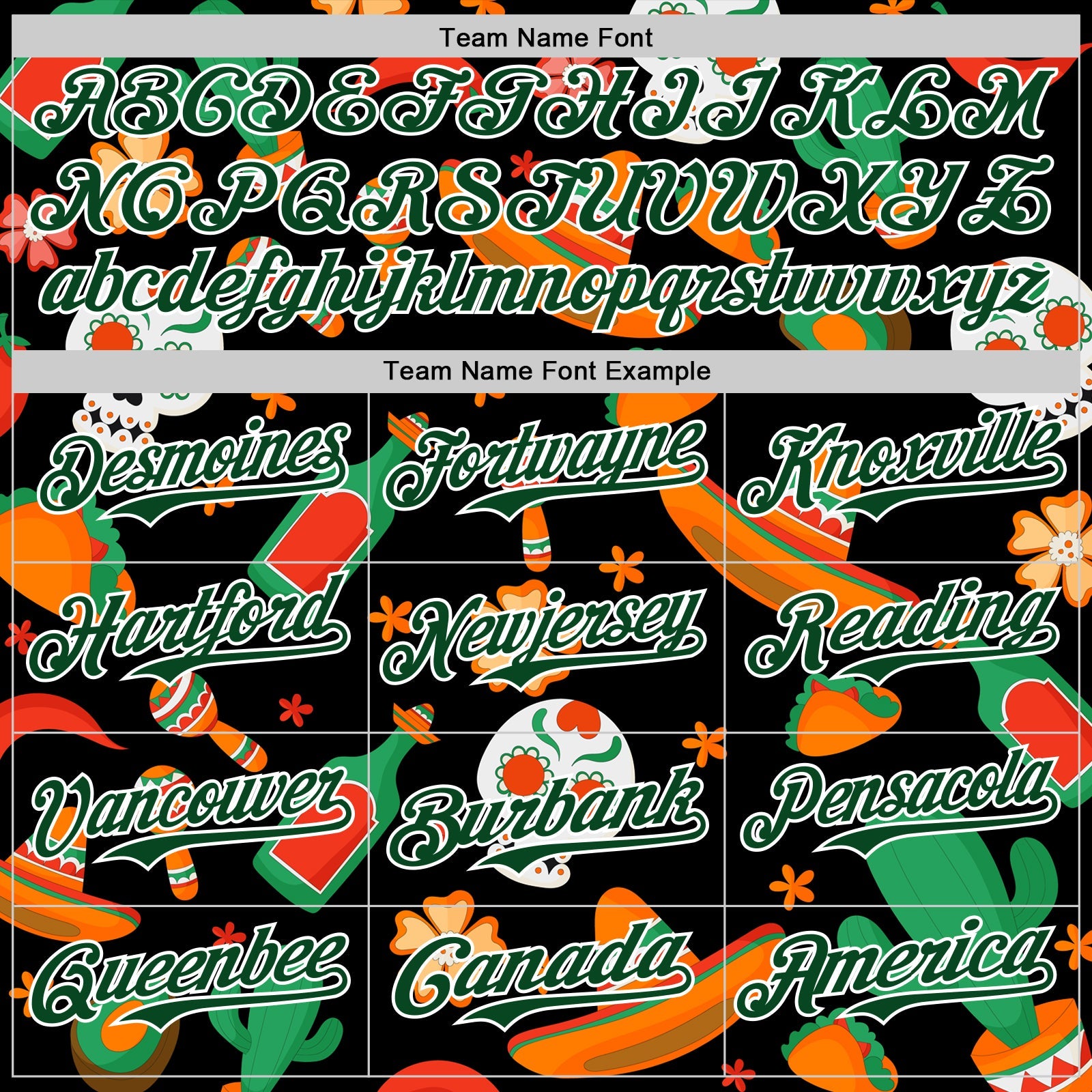 Custom Black Green-White 3D Mexican Festival Sombrero And Skull Cinco de Mayo Authentic Baseball Jersey view 4