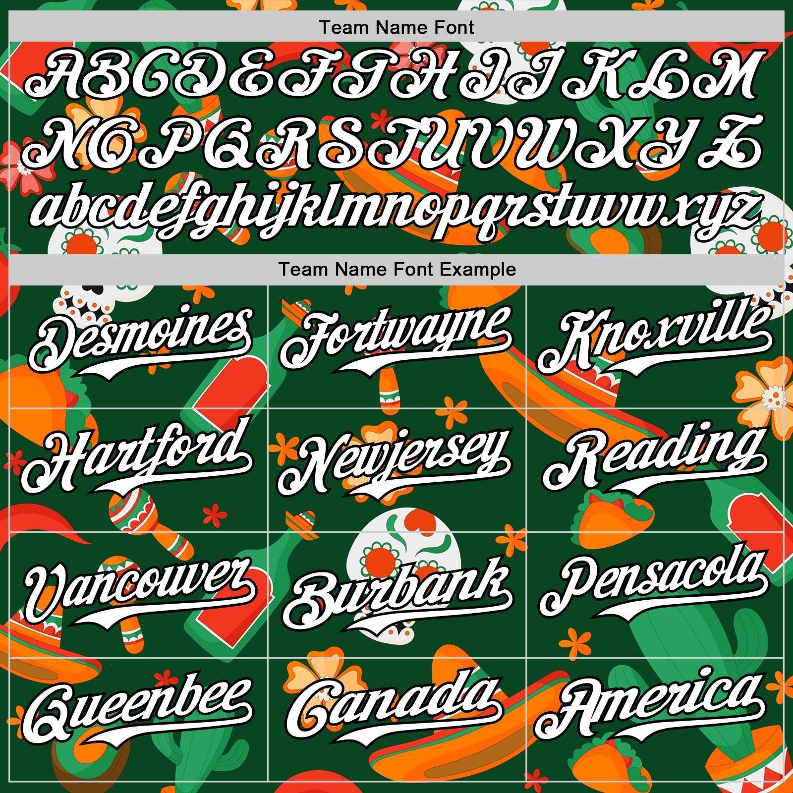 Custom Green White-Black 3D Mexican Festival Sombrero And Skull Cinco de Mayo Authentic Baseball Jersey view 4