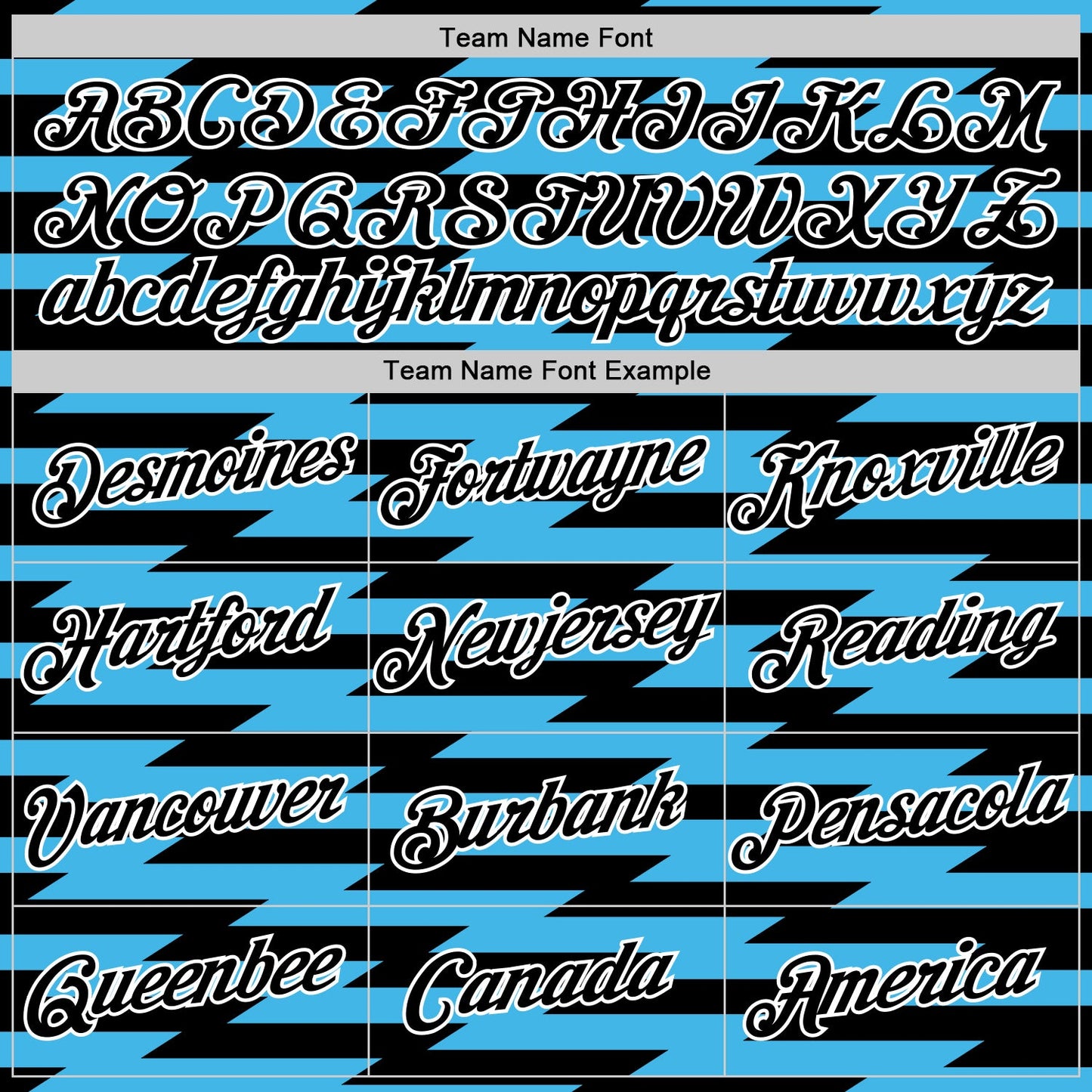 Custom Black Sky Blue-White 3D Esports Performance T-Shirt view 3