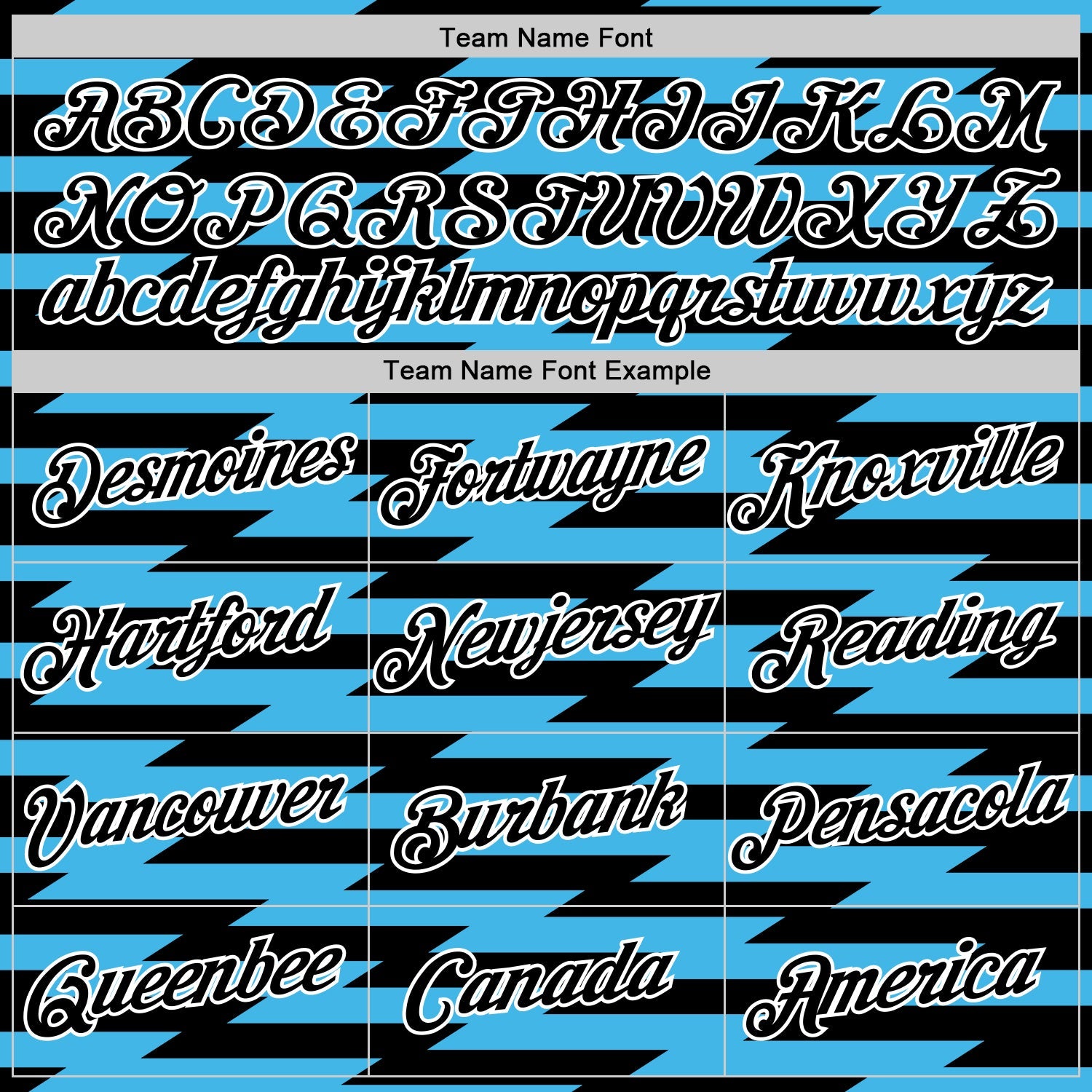 Custom Black Sky Blue-White 3D Esports Performance T-Shirt view 3