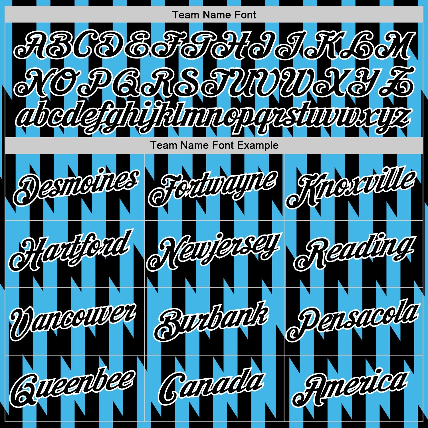 Custom Black Sky Blue-White 3D Esports Performance T-Shirt view 3