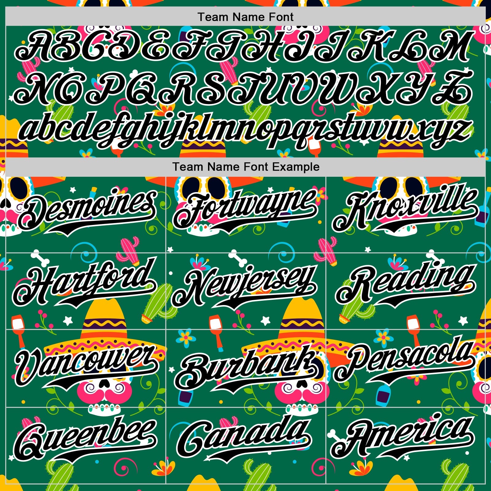 Custom Kelly Green Black-White 3D Mexican Festival Flower Skull With Sombrero Cinco de Mayo Authentic Baseball Jersey view 4