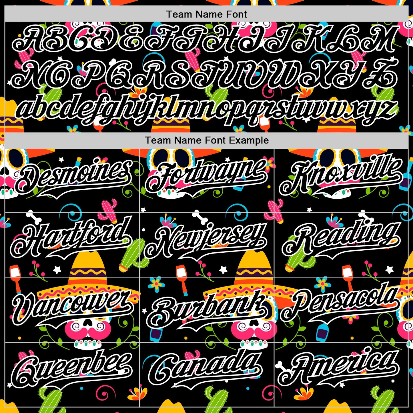 Custom Black White 3D Mexican Festival Flower Skull With Sombrero Cinco de Mayo Authentic Baseball Jersey view 4