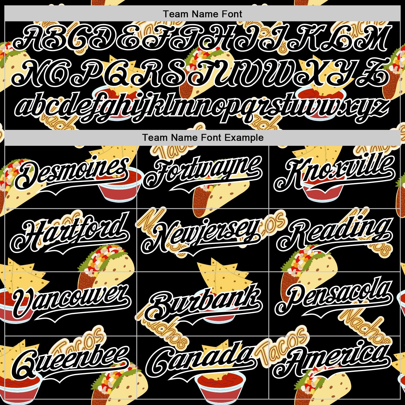 Custom Black White 3D Mexican Festival Nachos And Tacos Cinco de Mayo Authentic Baseball Jersey view 4