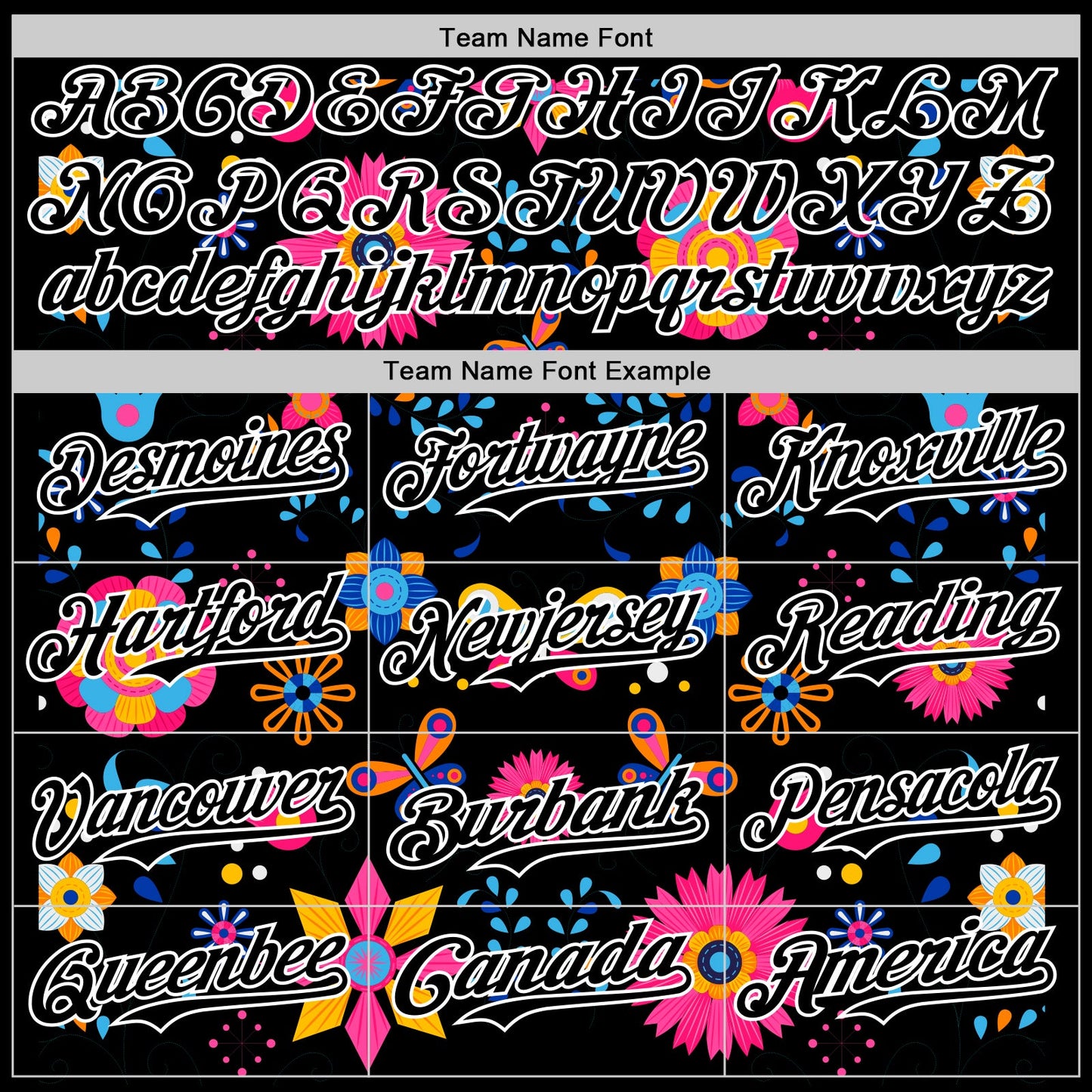 Custom Black White 3D Mexican Festival Flower Cinco de Mayo Authentic Baseball Jersey view 4