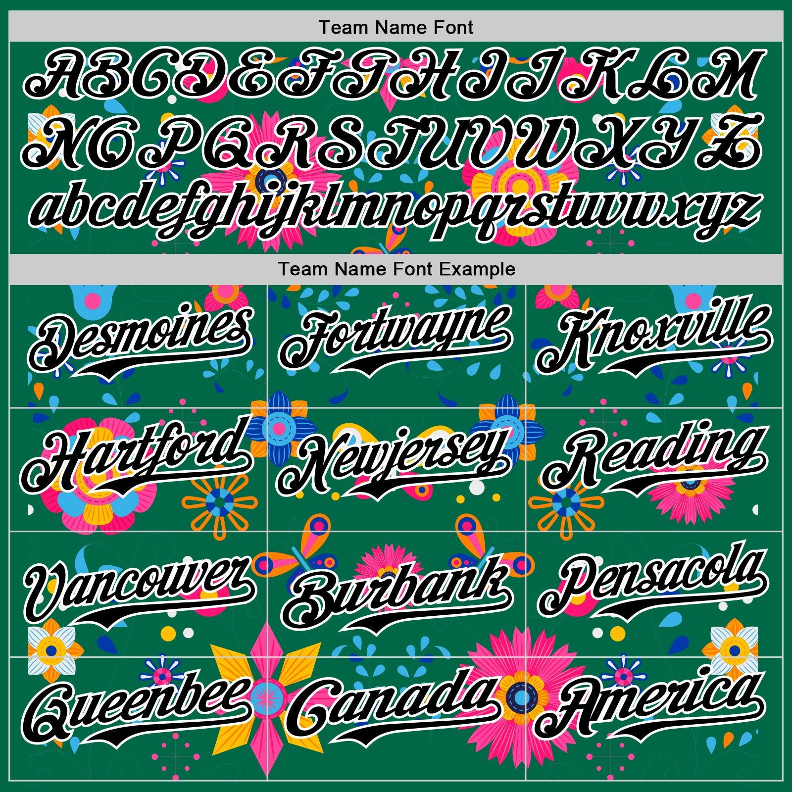 Custom Kelly Green Black-White 3D Mexican Festival Flower Cinco de Mayo Authentic Baseball Jersey view 4
