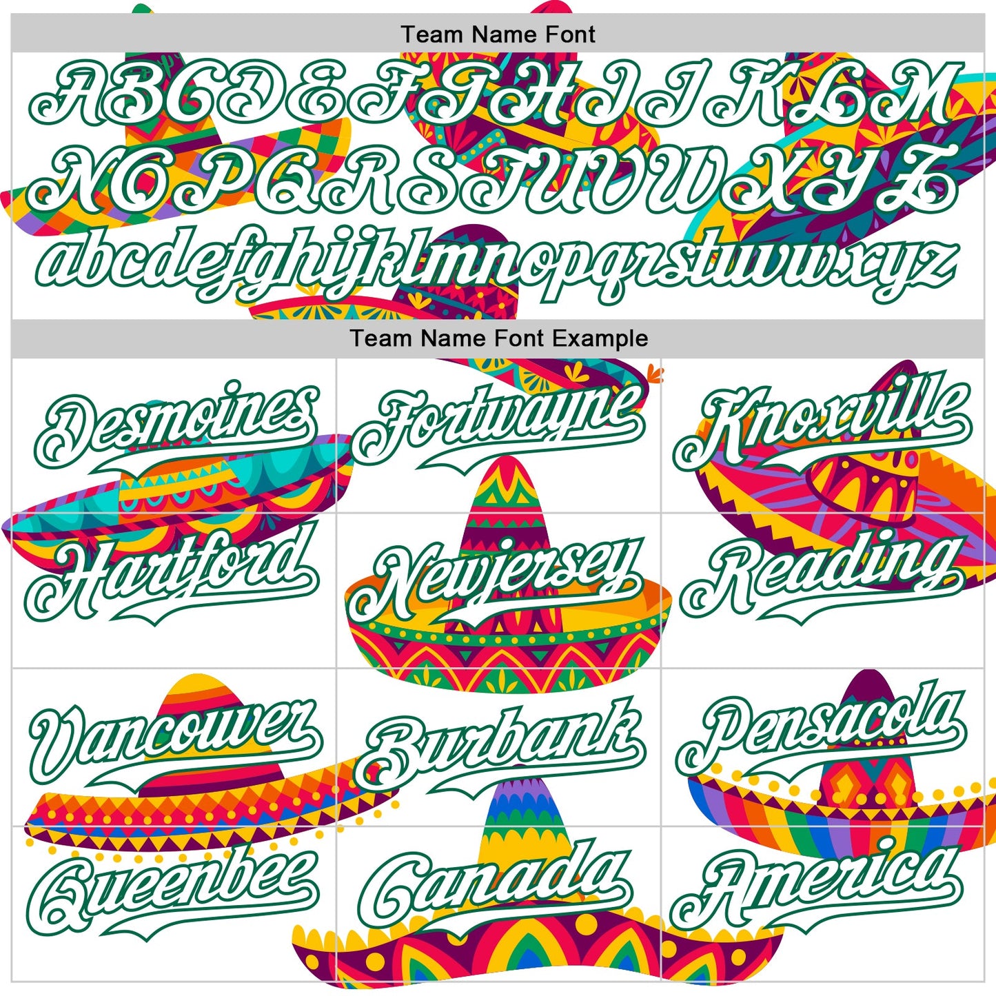 Custom White Kelly Green 3D Mexican Festival Sombrero Cinco de Mayo Authentic Baseball Jersey view 4
