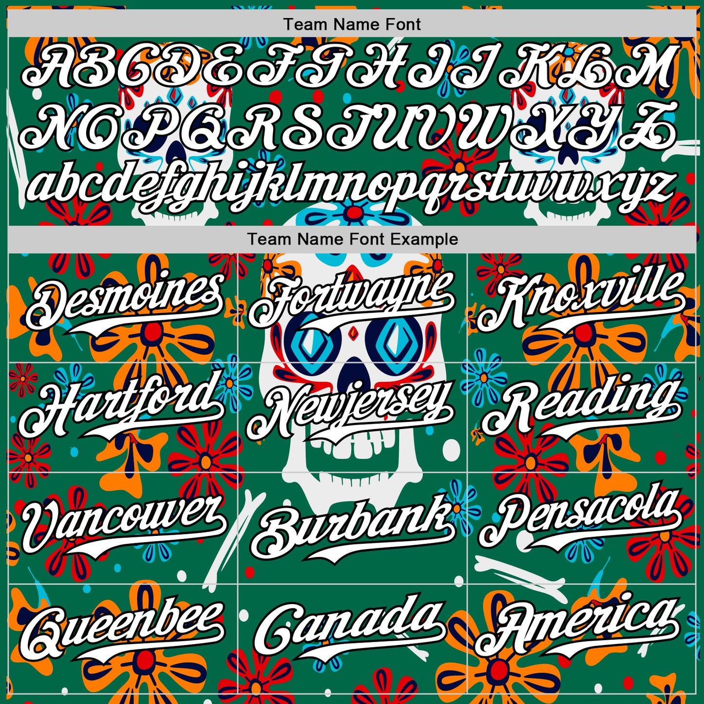 Custom Kelly Green White-Black 3D Mexican Festival Flower And Skull Cinco de Mayo Authentic Baseball Jersey view 4