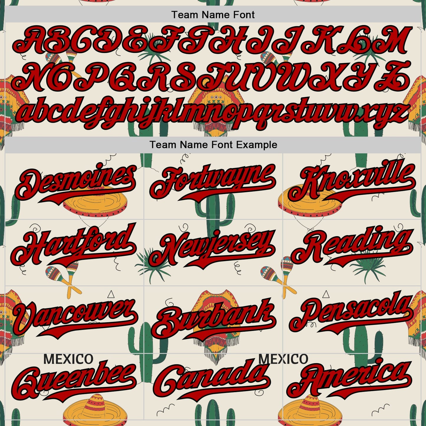 Custom Cream Red-Black 3D Mexican Festival Cactus And Sombrero Cinco de Mayo Authentic Baseball Jersey view 4
