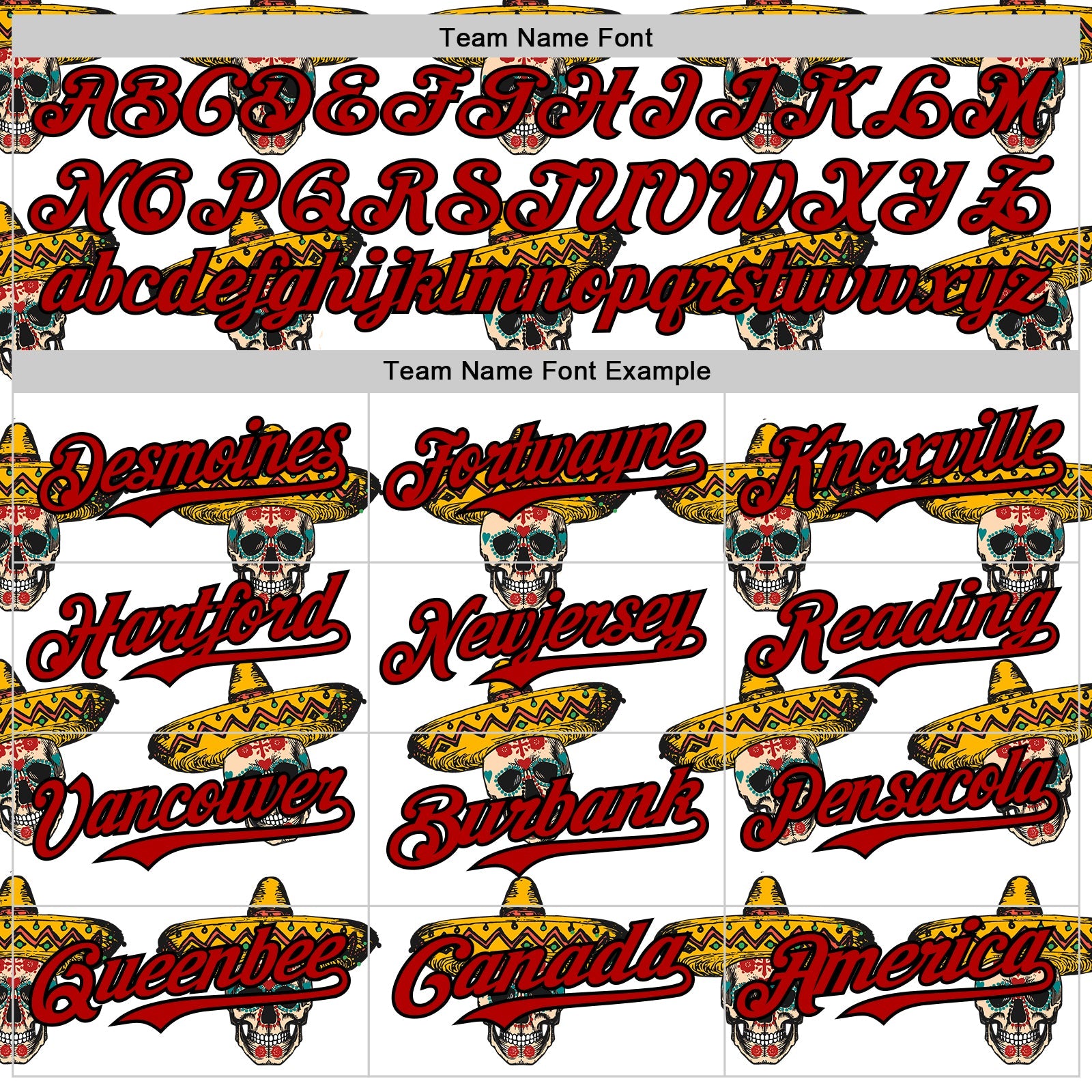 Custom White Red-Black 3D Mexican Festival Skull With Sombrero Cinco de Mayo Authentic Baseball Jersey view 4