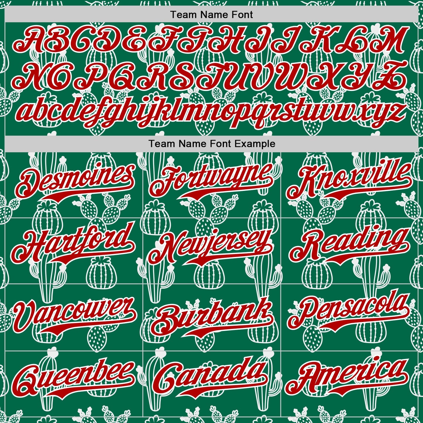 Custom Kelly Green Red-White 3D Mexican Cactus Authentic Baseball Jersey view 4