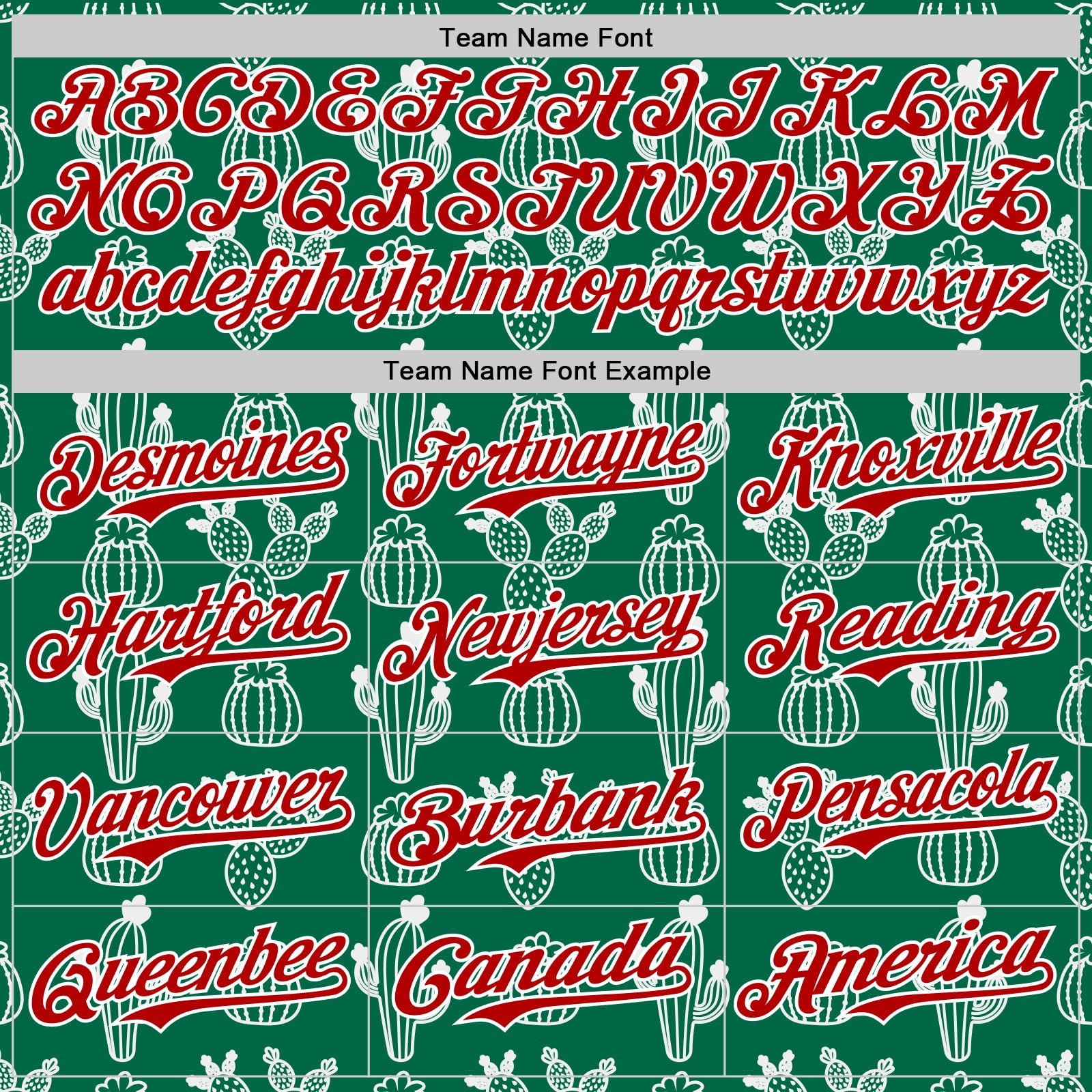 Custom Kelly Green Red-White 3D Mexican Cactus Authentic Baseball Jersey view 4
