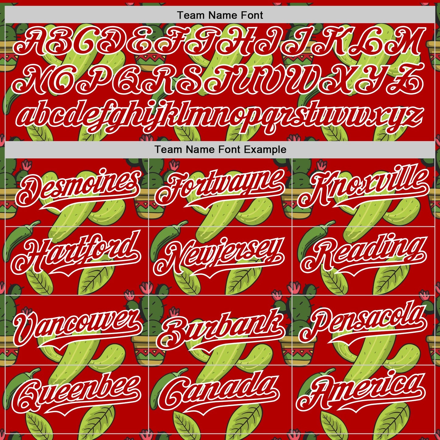 Custom Red White 3D Mexican Cactus Authentic Baseball Jersey view 4
