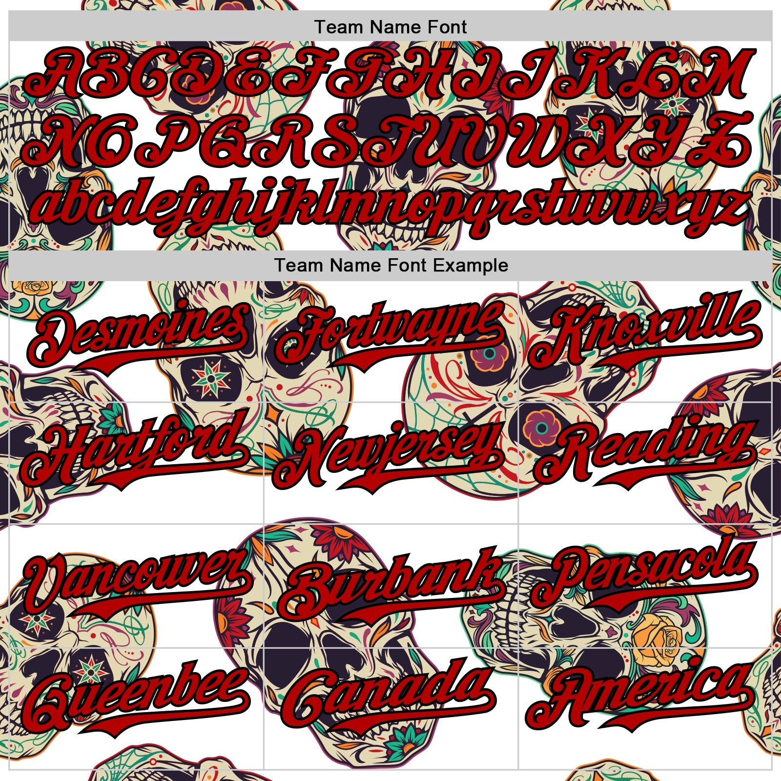 Custom White Red-Black 3D Mexican Skull Authentic Baseball Jersey view 4