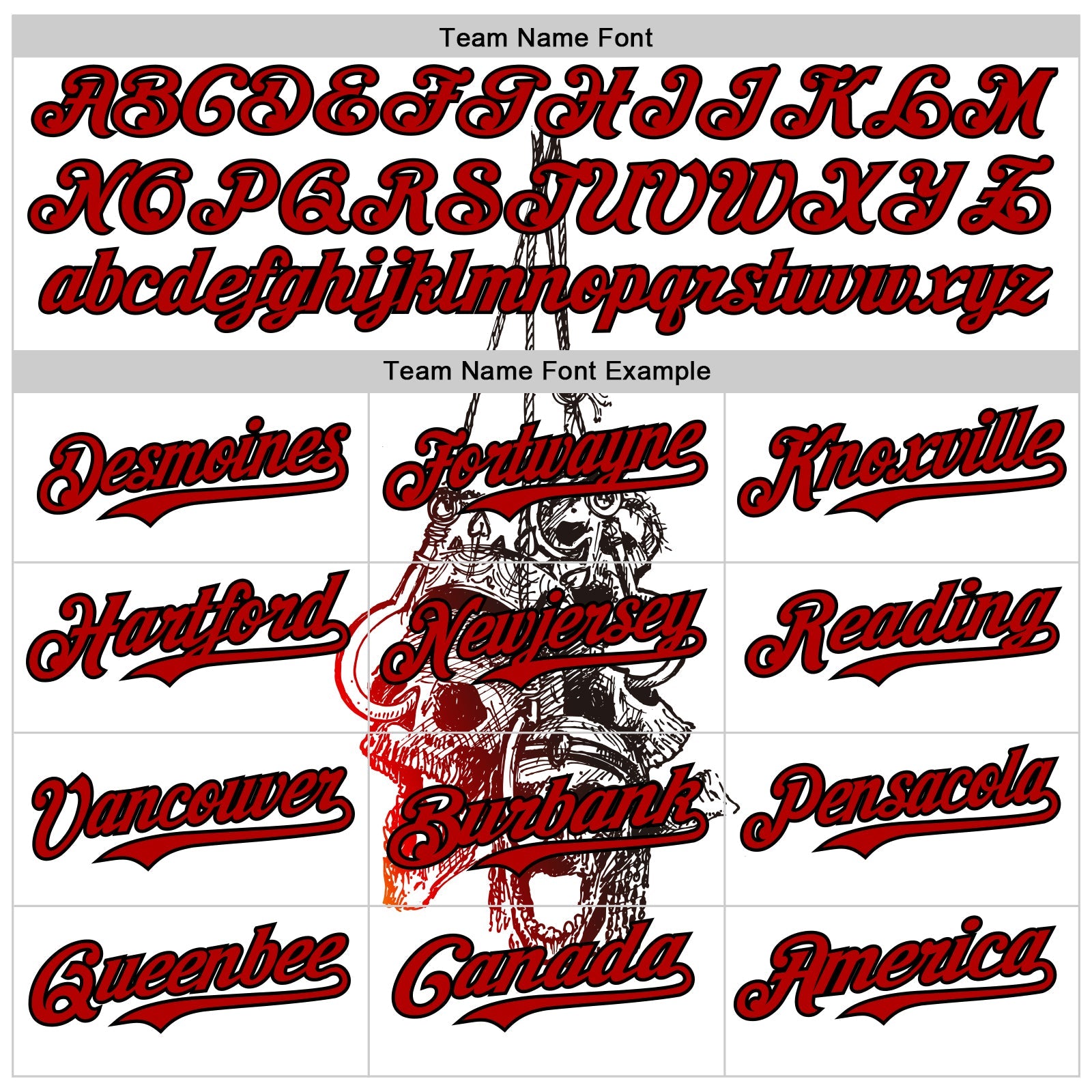 Custom White Red-Black 3D Skull Authentic Baseball Jersey view 4