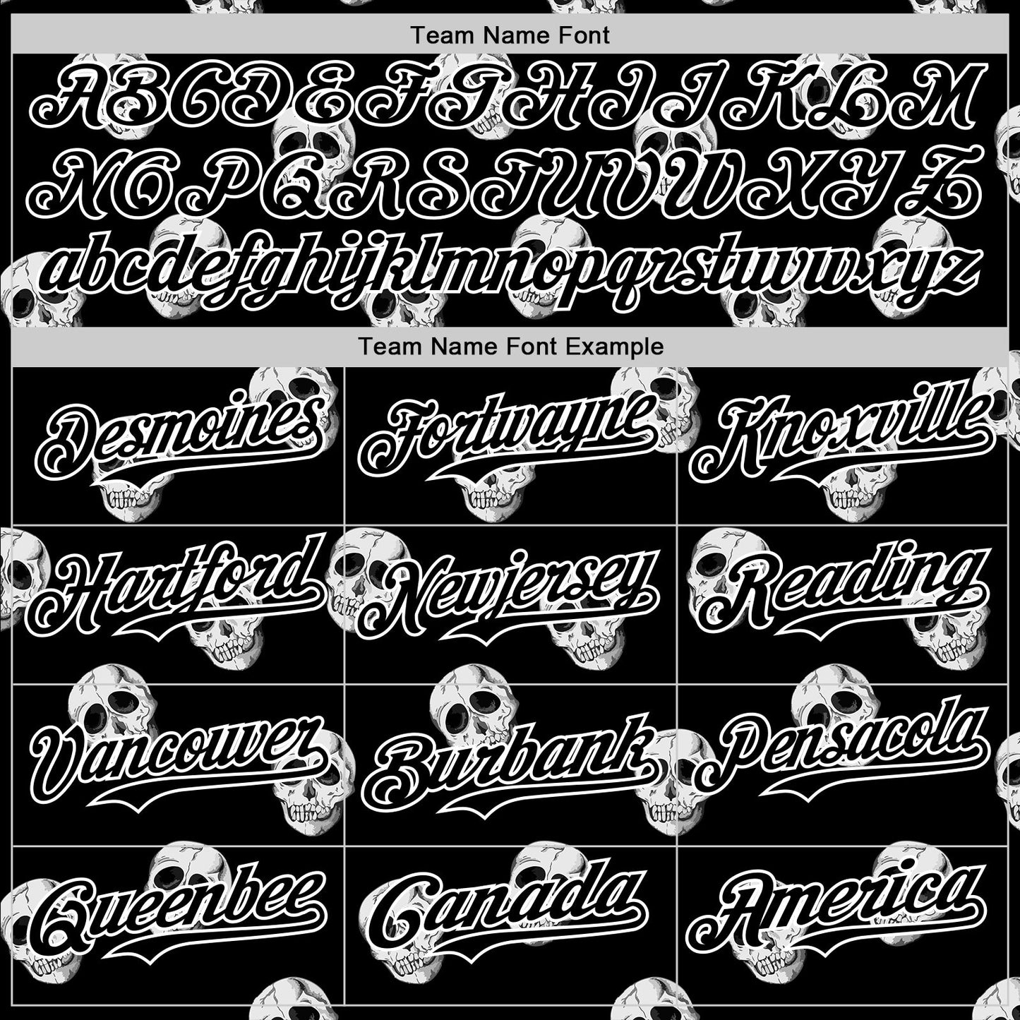 Custom Black White 3D Skull Authentic Baseball Jersey view 4
