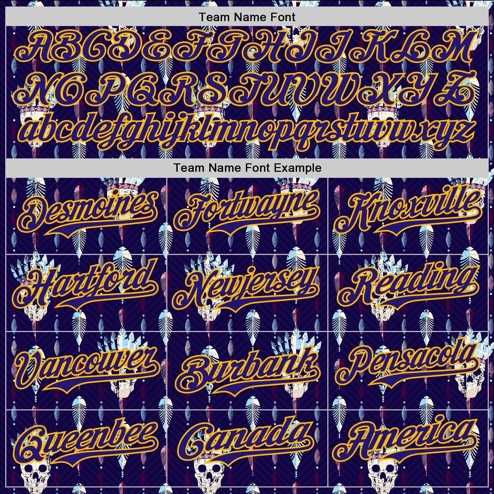 Custom Blue Dark Purple-Gold 3D Apache Skull Authentic Baseball Jersey view 4