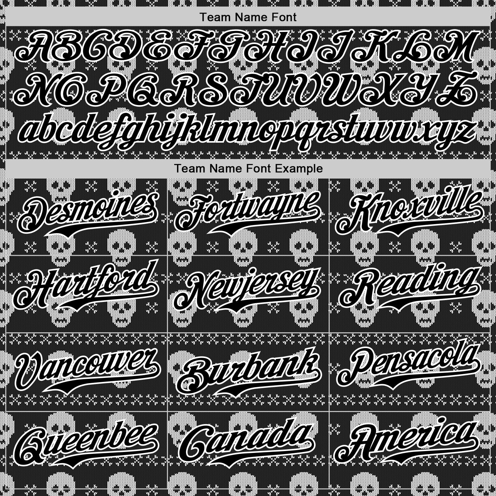 Custom Black White 3D Gothic Skull Authentic Baseball Jersey view 4