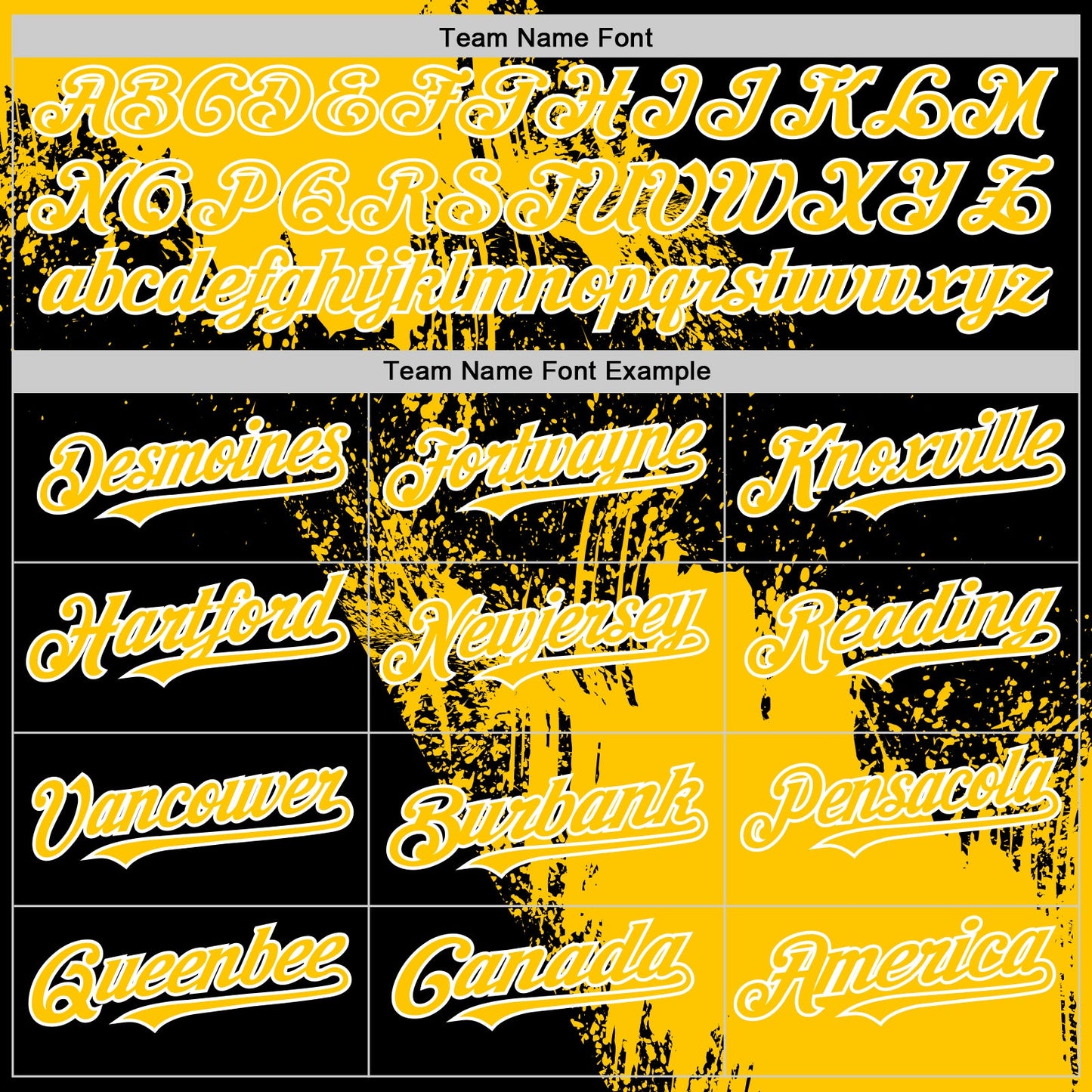 Custom Yellow Black-White 3D Pattern Design Abstract Brush Stroke Authentic Baseball Jersey view 4