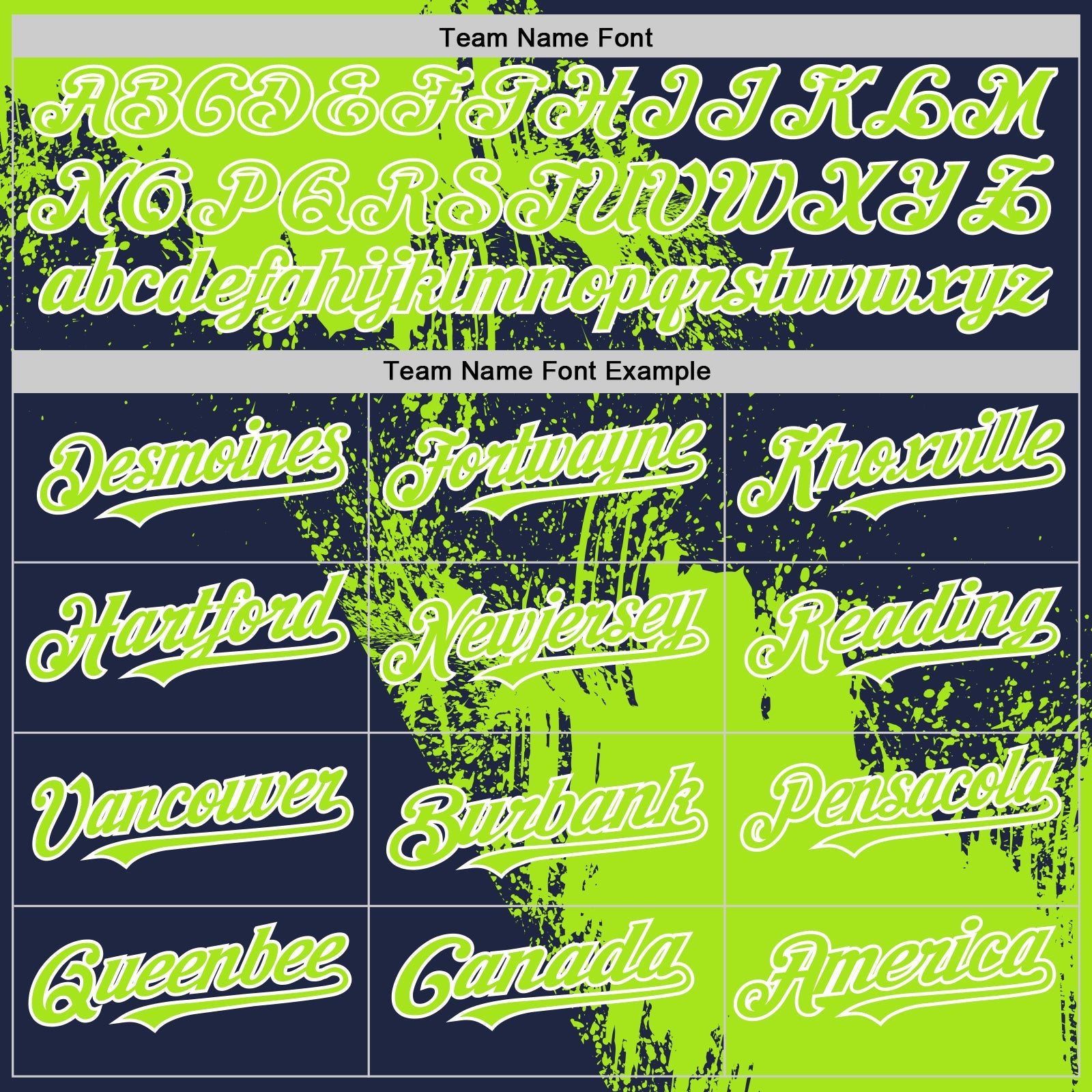 Custom Neon Green Navy-White 3D Pattern Design Abstract Brush Stroke Authentic Baseball Jersey view 4