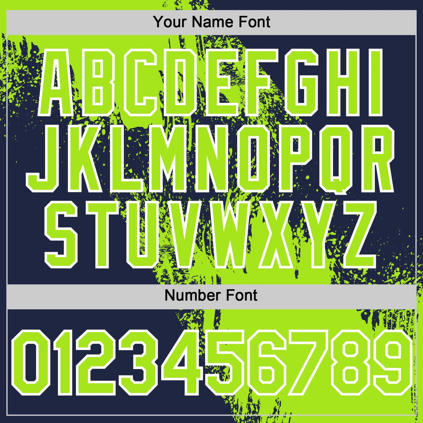 Custom Neon Green Navy-White 3D Pattern Design Abstract Brush Stroke Authentic Baseball Jersey view 5