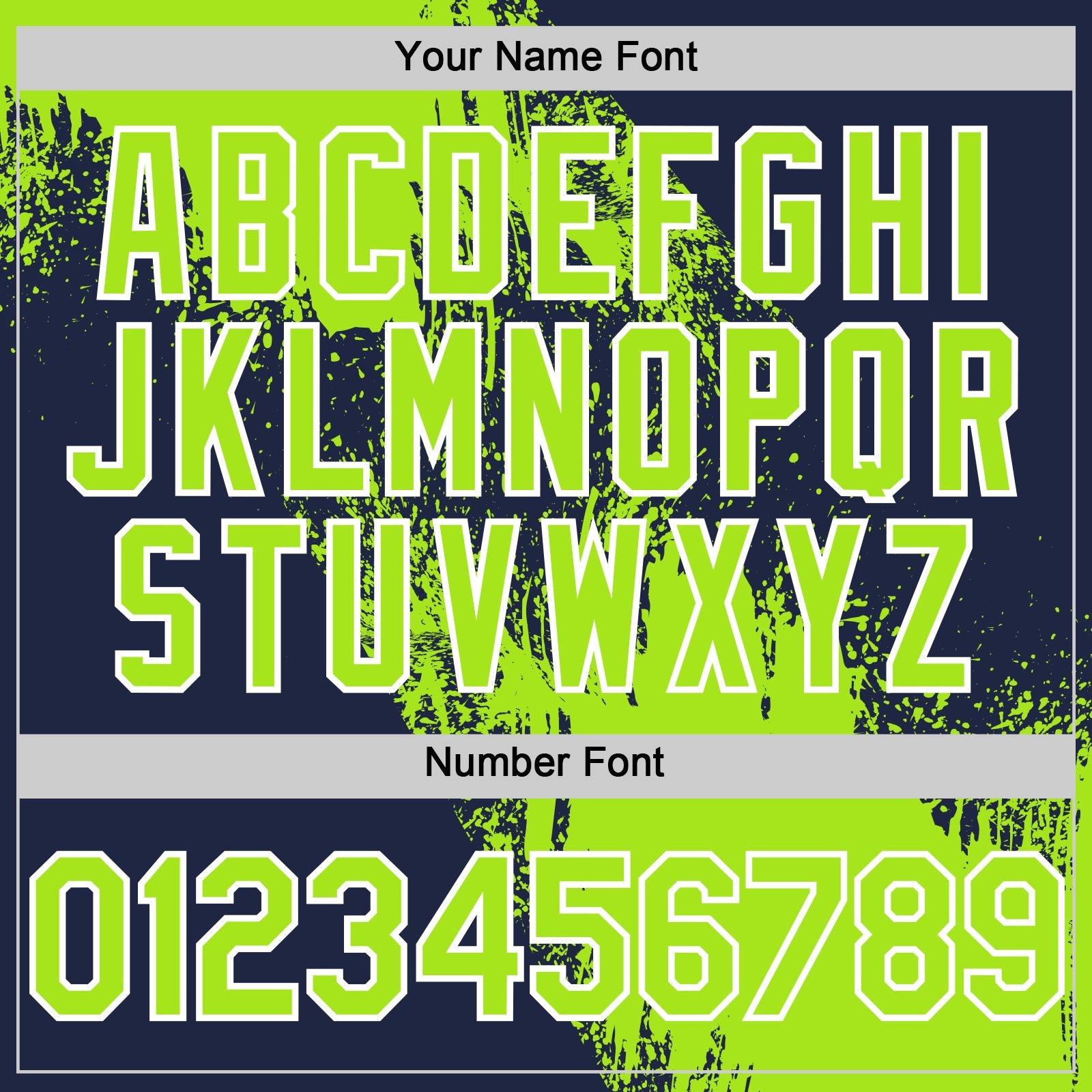 Custom Neon Green Navy-White 3D Pattern Design Abstract Brush Stroke Authentic Baseball Jersey view 5