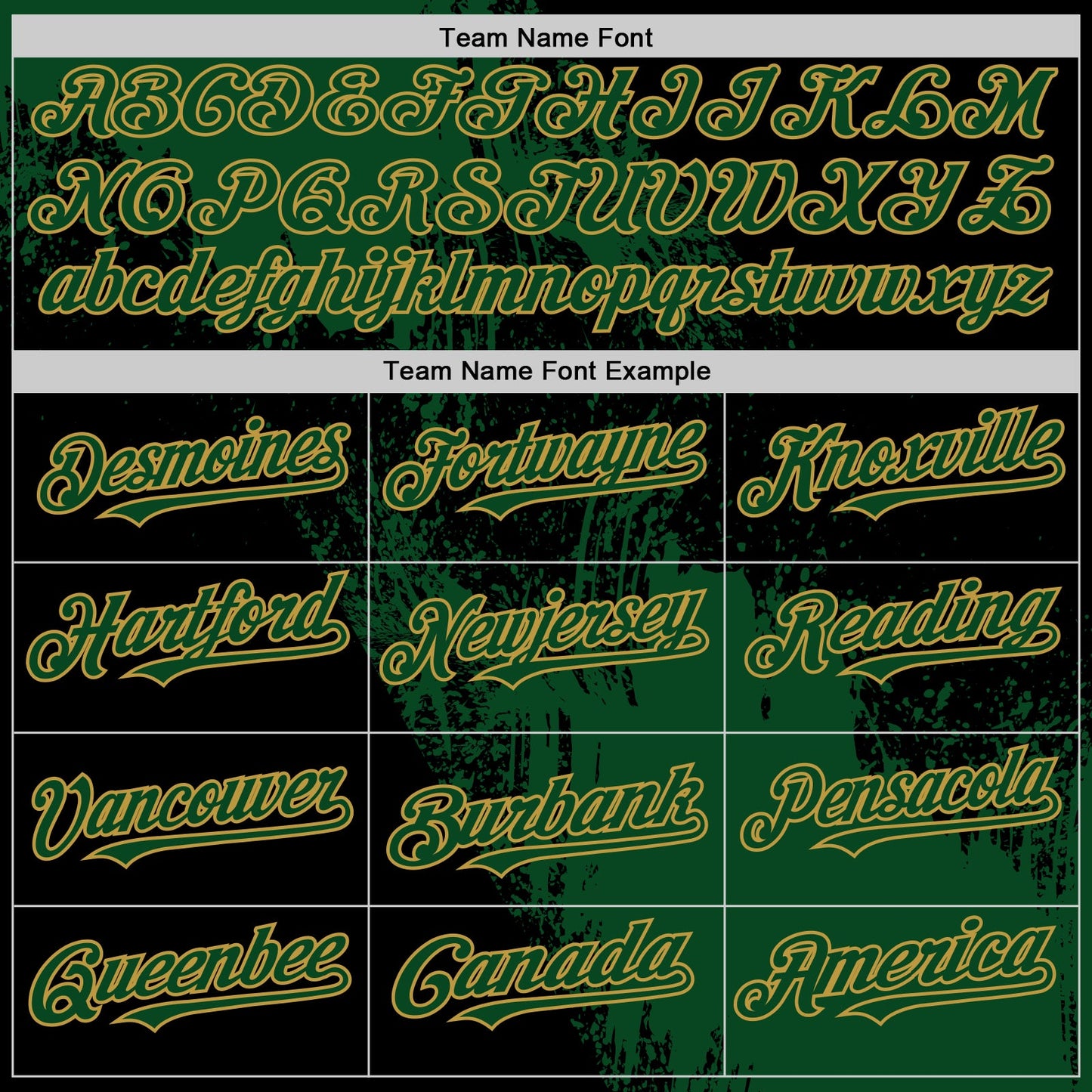 Custom Green Black-Old Gold 3D Pattern Design Abstract Brush Stroke Authentic Baseball Jersey view 4
