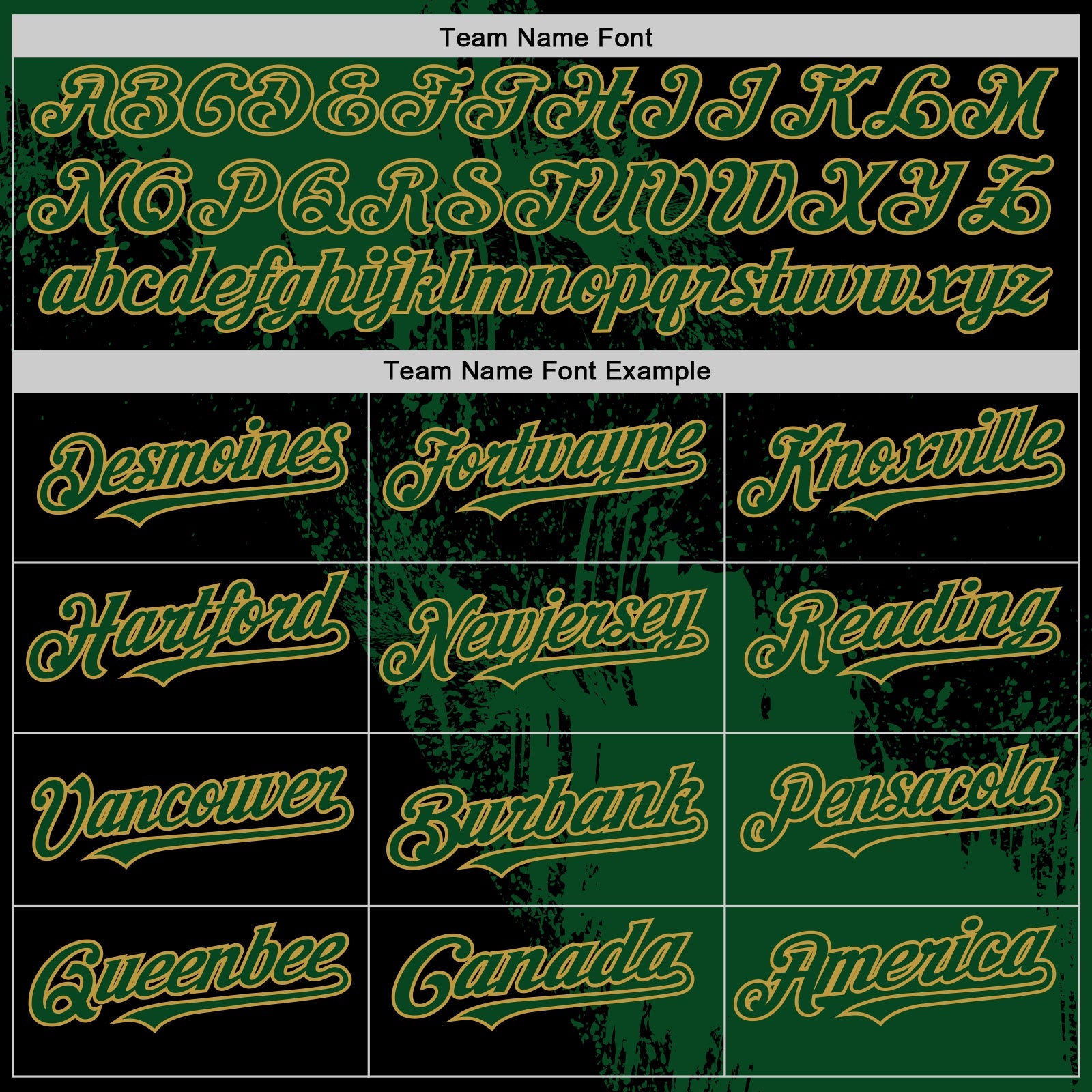 Custom Green Black-Old Gold 3D Pattern Design Abstract Brush Stroke Authentic Baseball Jersey view 4