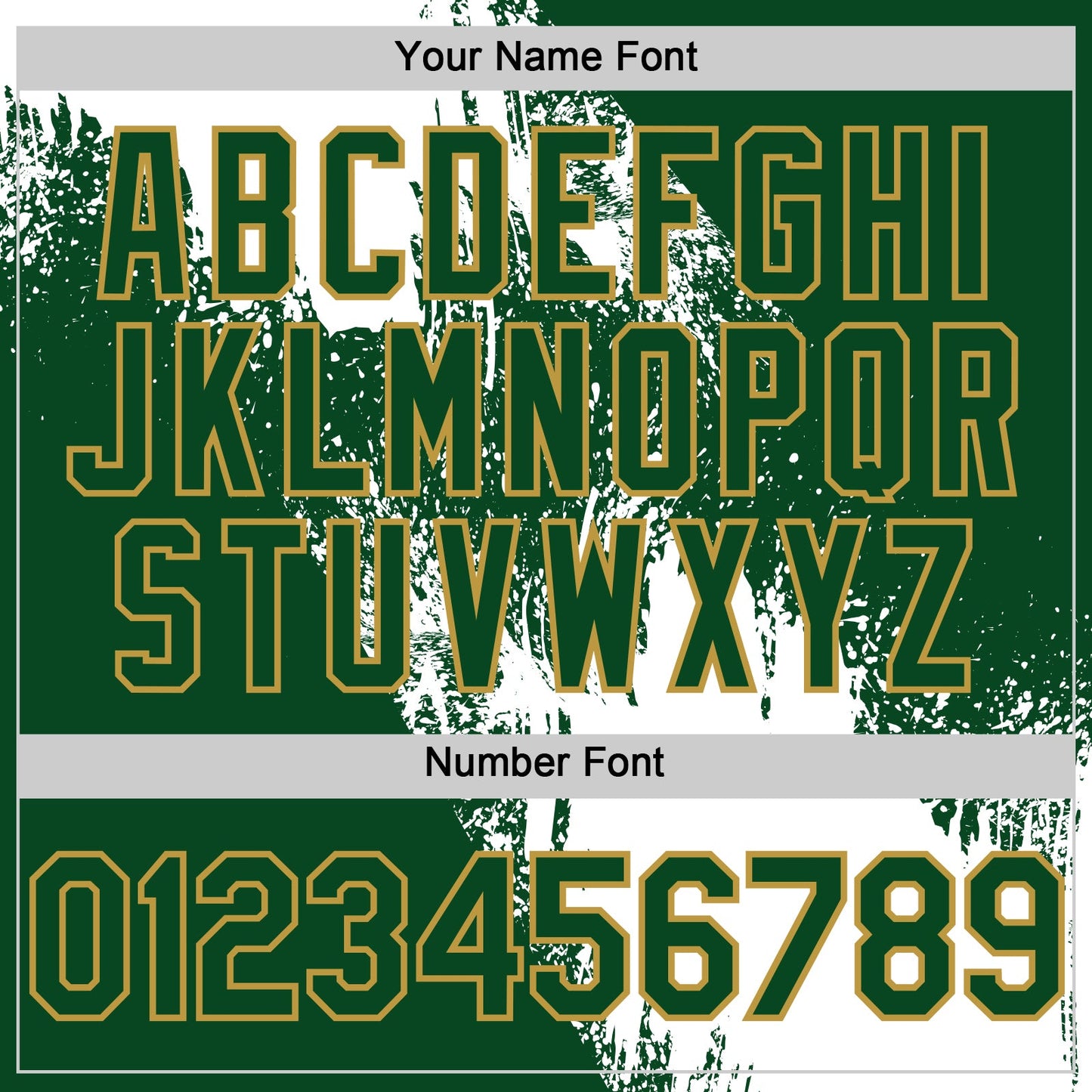 Custom White Green-Old Gold 3D Pattern Design Abstract Brush Stroke Authentic Baseball Jersey view 5