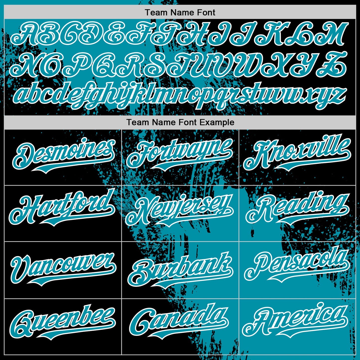 Custom Teal Black-White 3D Pattern Design Abstract Brush Stroke Authentic Baseball Jersey view 4